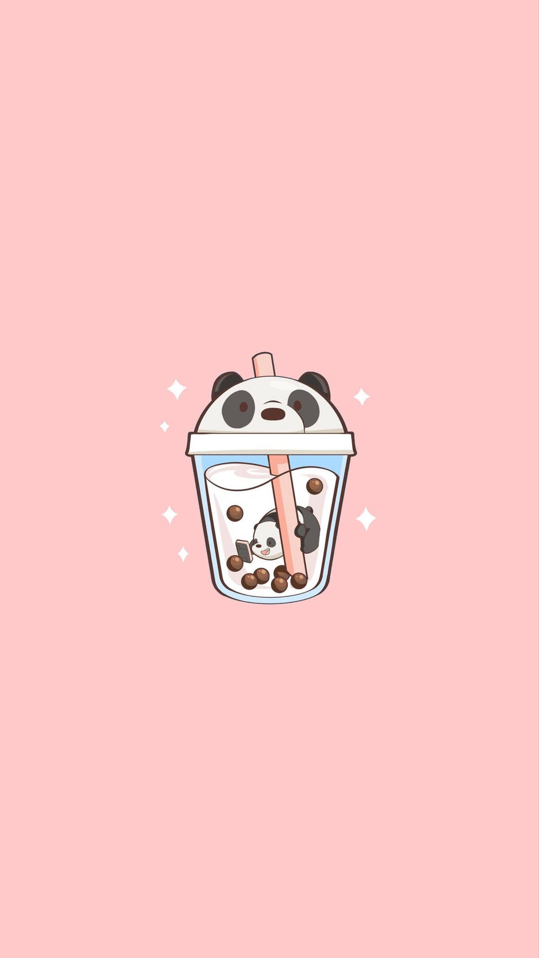 Aesthetic Panda Tumbler Background