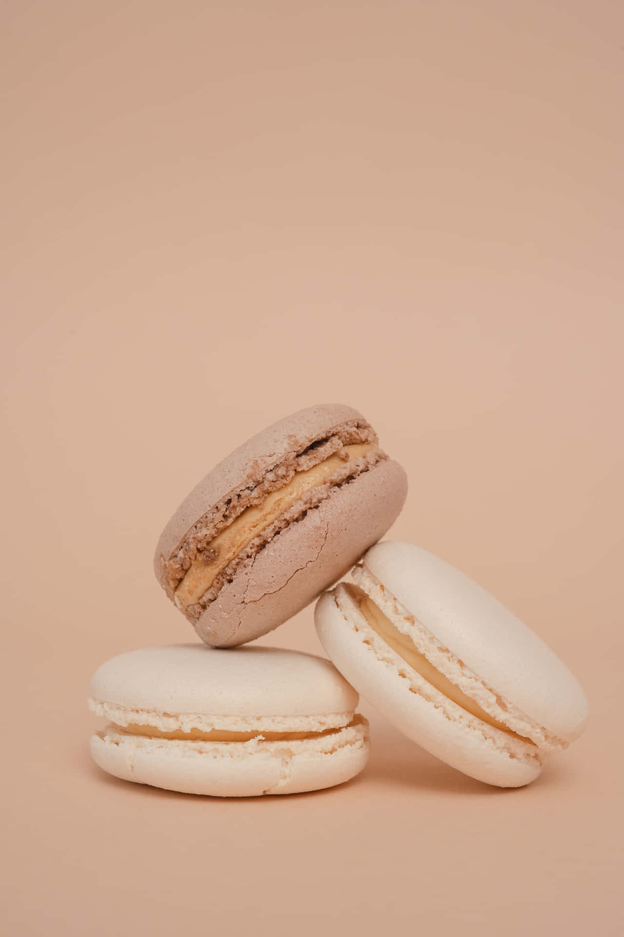 Aesthetic Pastel Photo Of Macaron Background