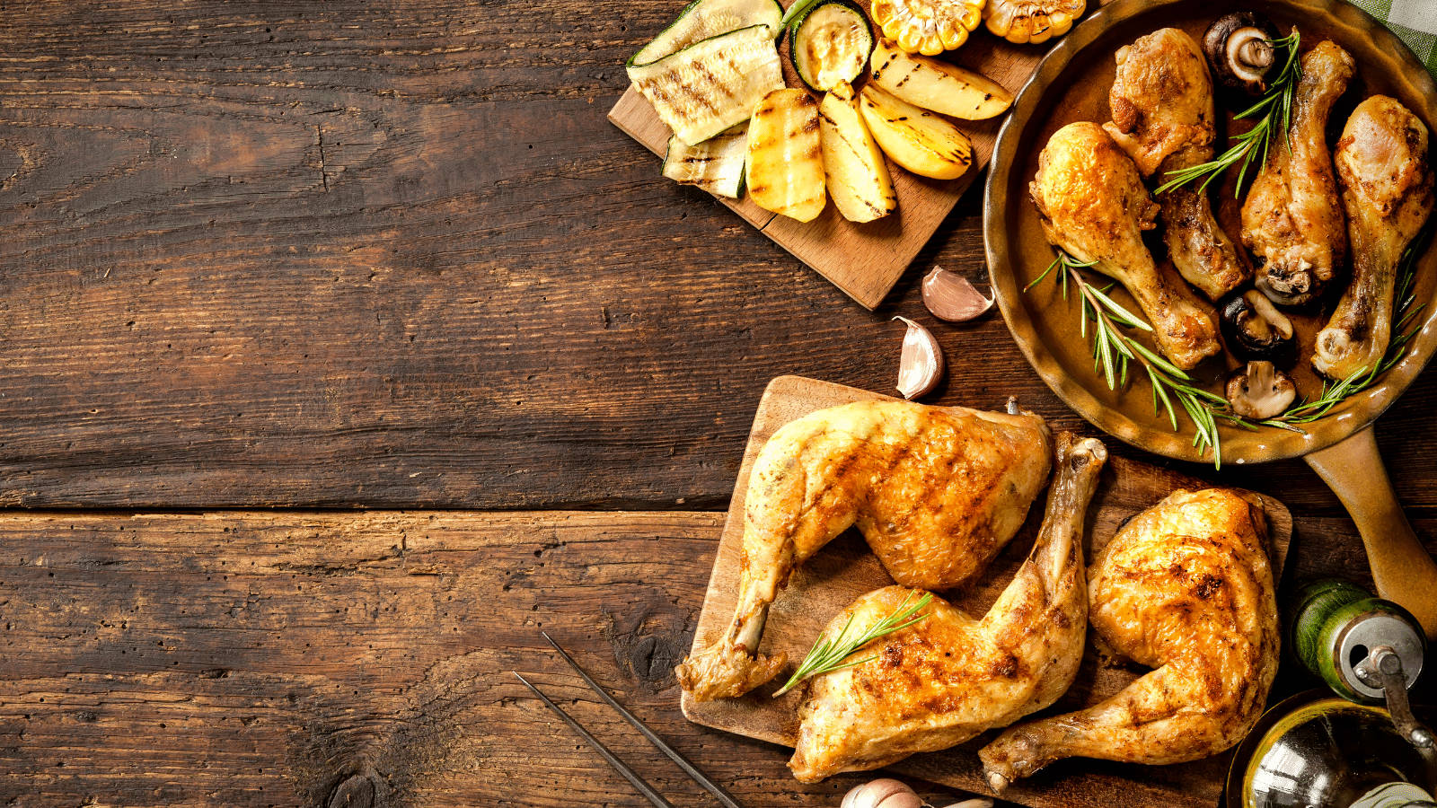 Aesthetic Peri Peri Chicken Dish Flat Lay Shot