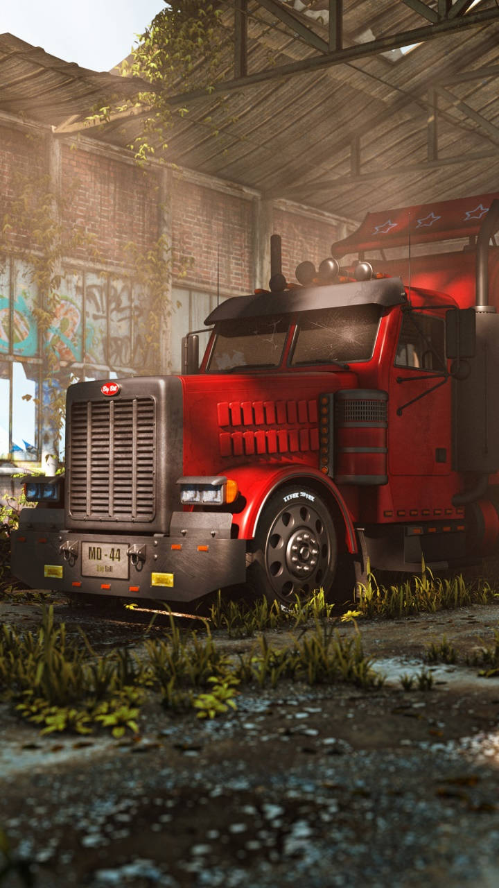 Aesthetic Peterbilt Truck Background