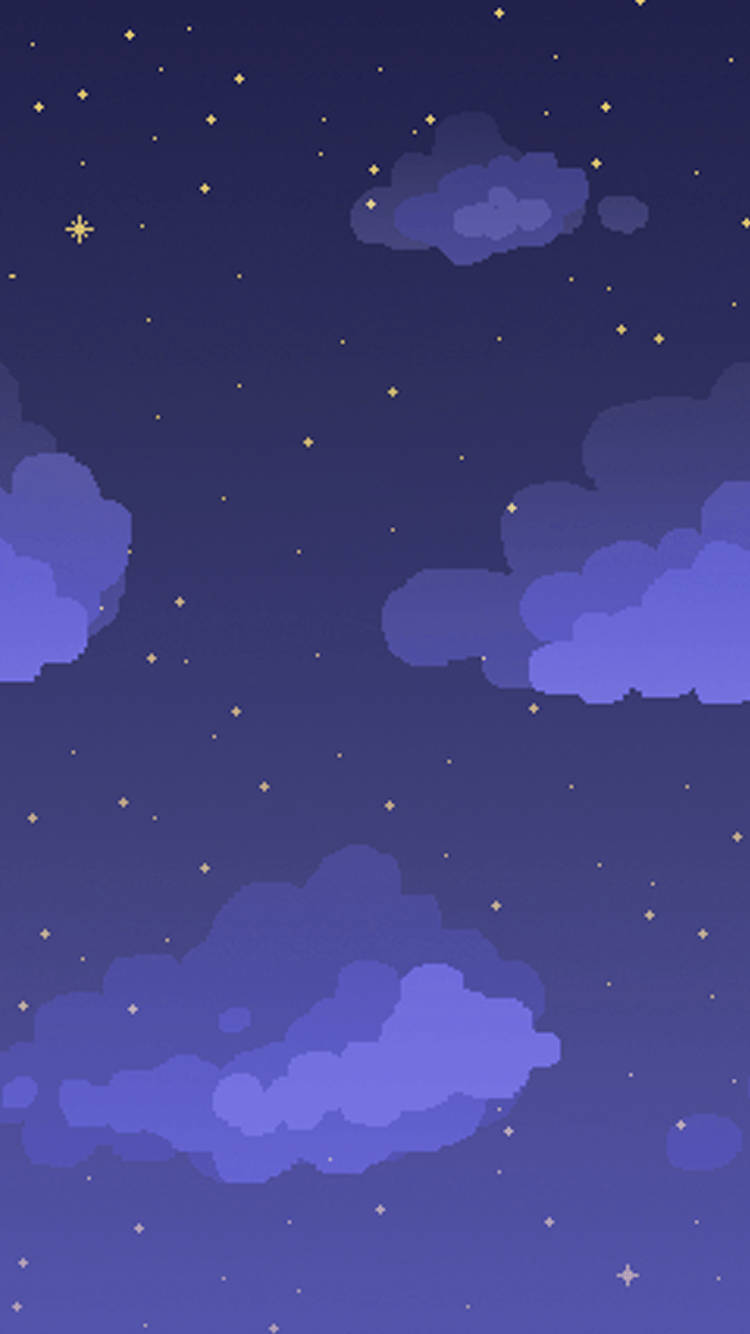Aesthetic Phone Night Clouds Background