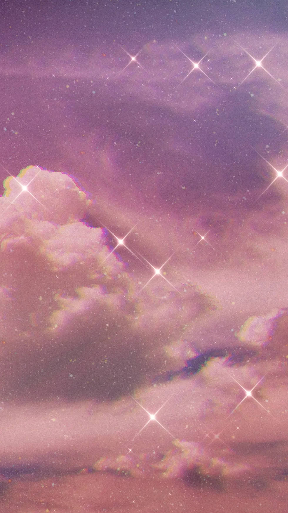 Aesthetic Phone Starry Clouds Background