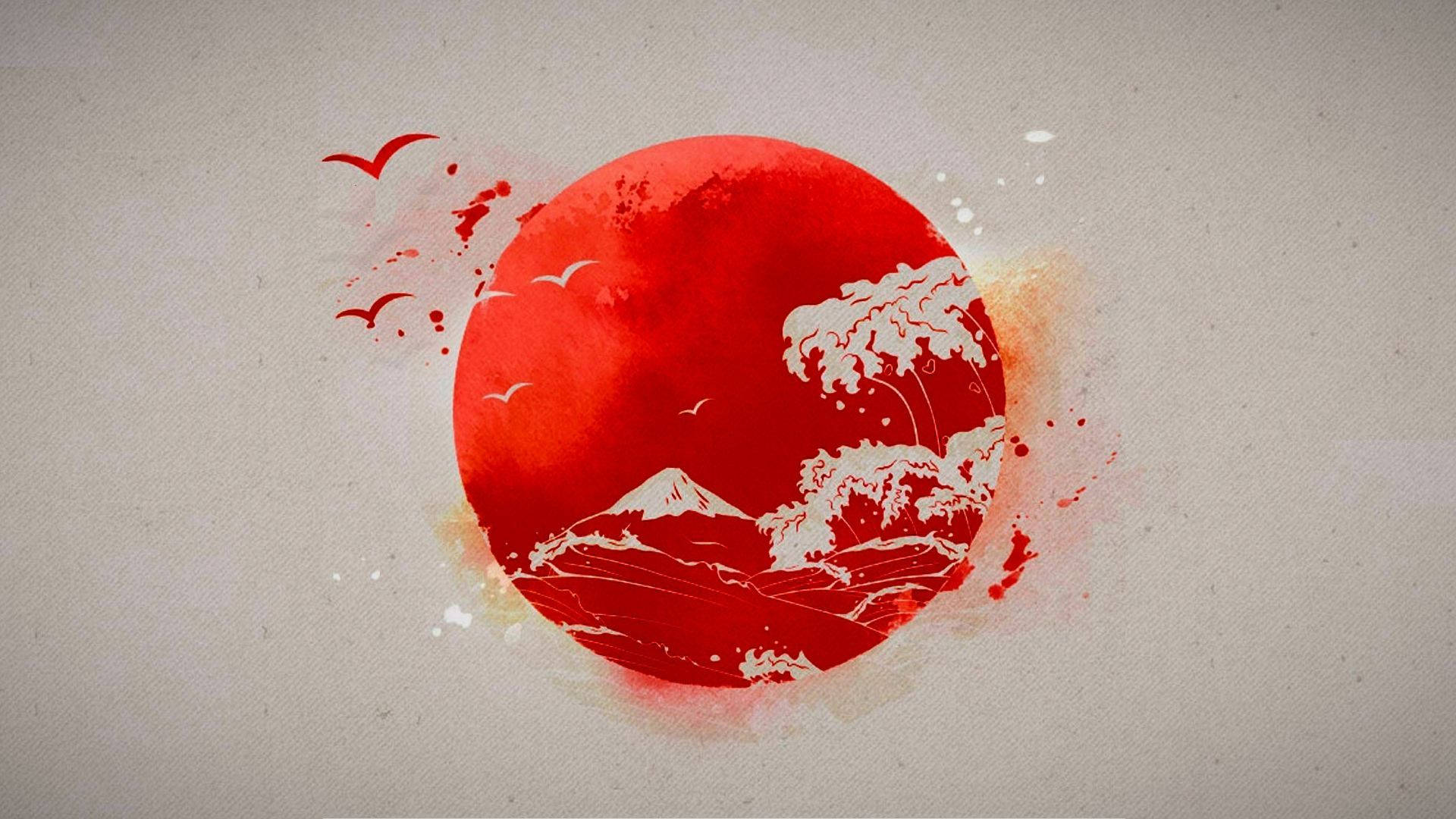 Aesthetic Photo Of A Japan Flag Background