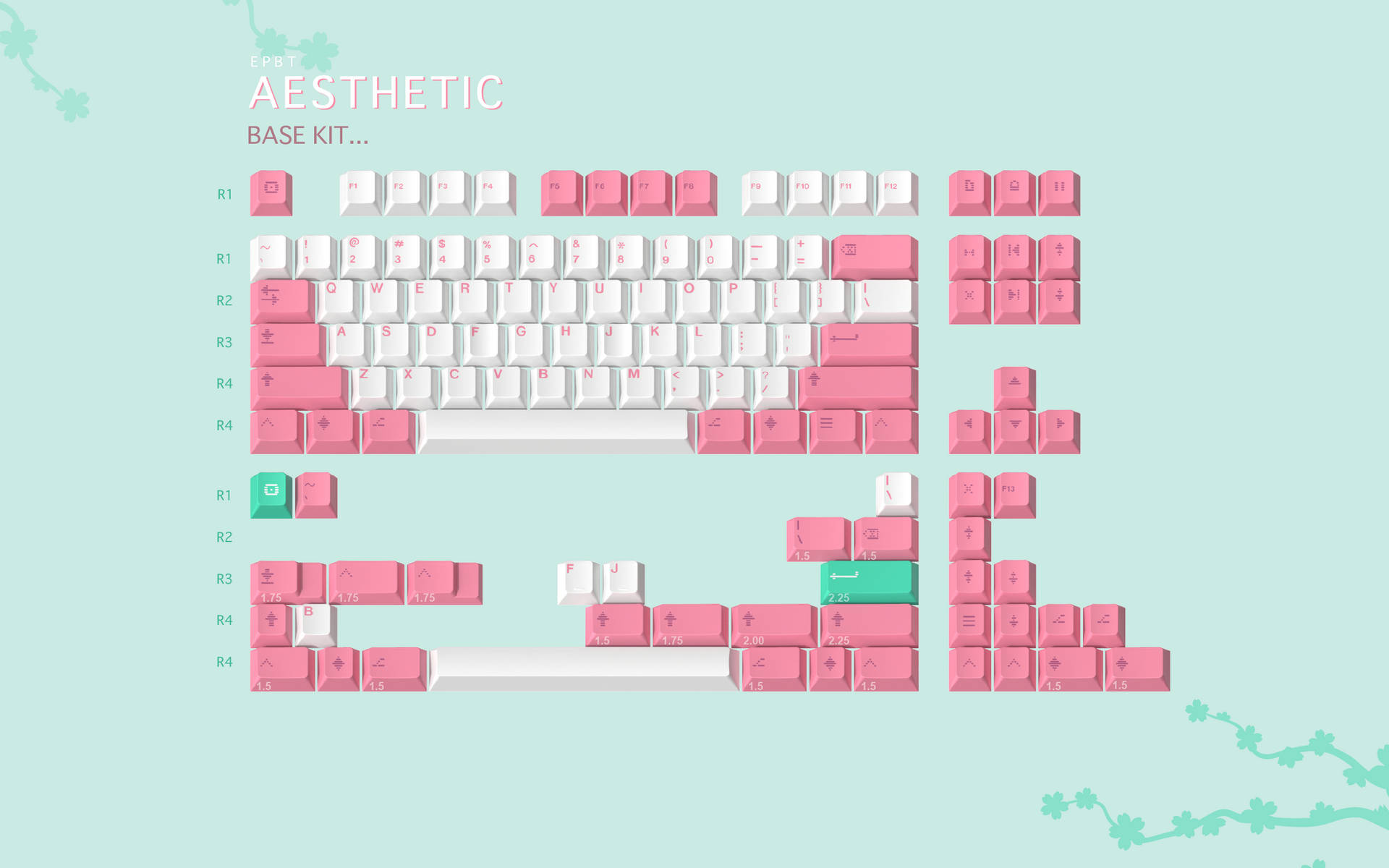 Aesthetic Pink And White Keyboard Background