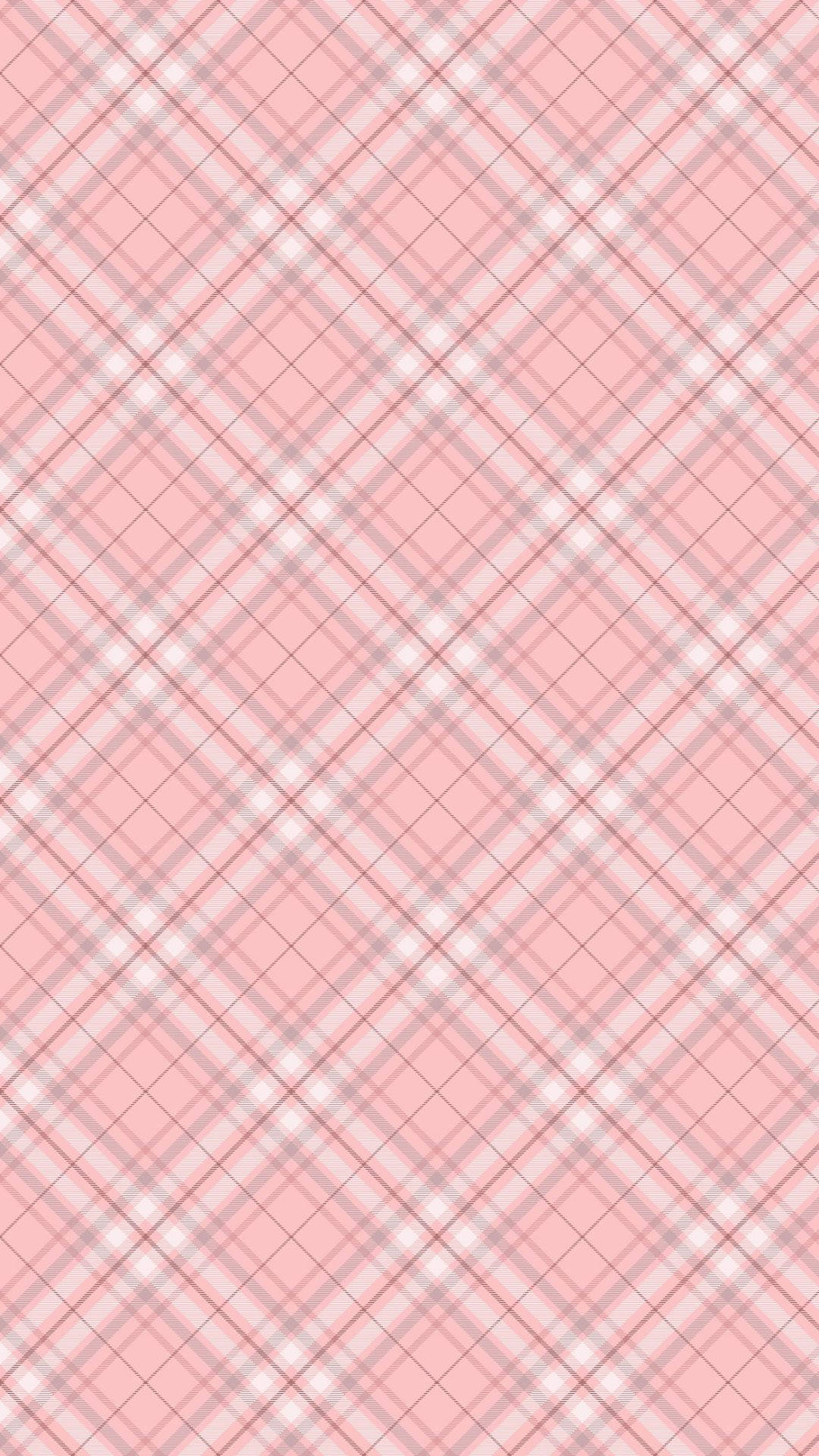Aesthetic Pink Checkered Background
