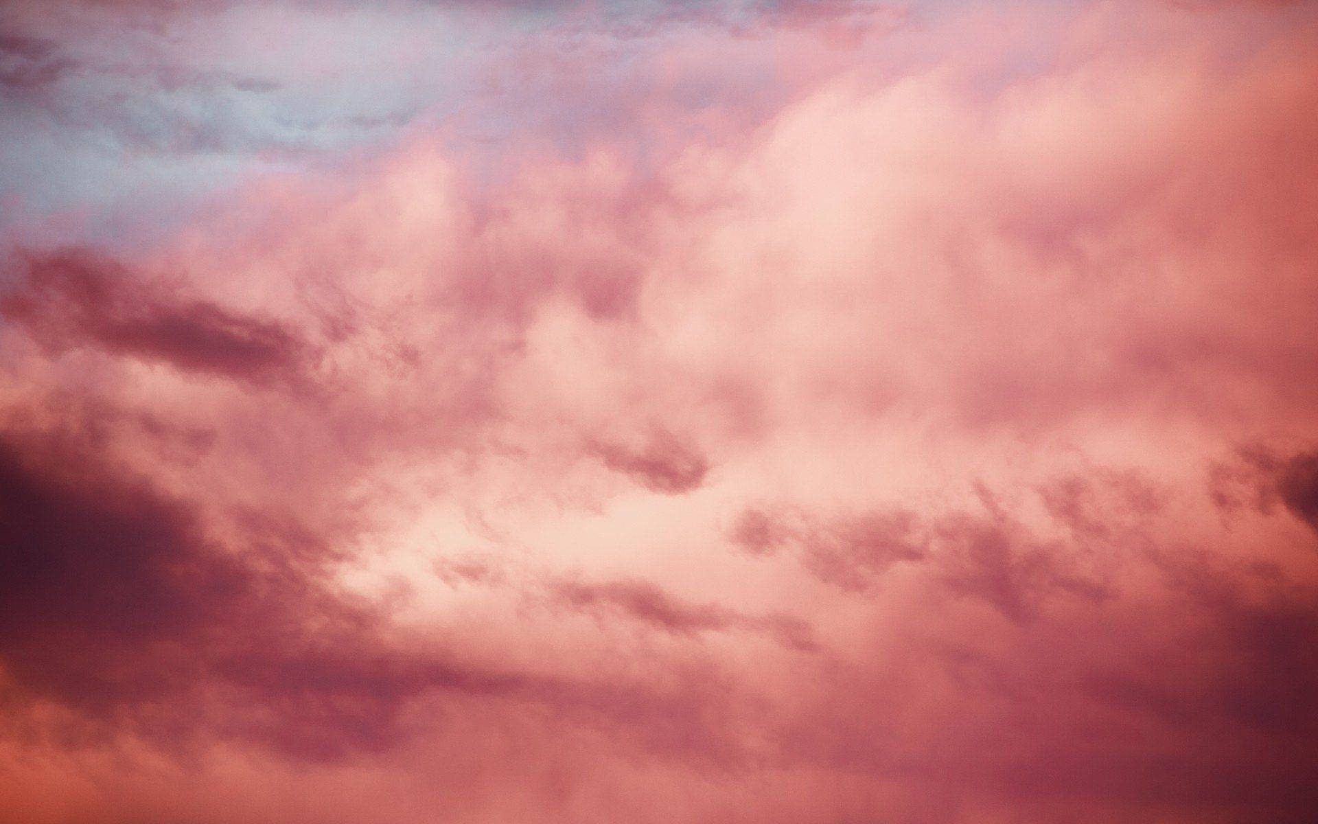 Aesthetic Pink Clouds Background