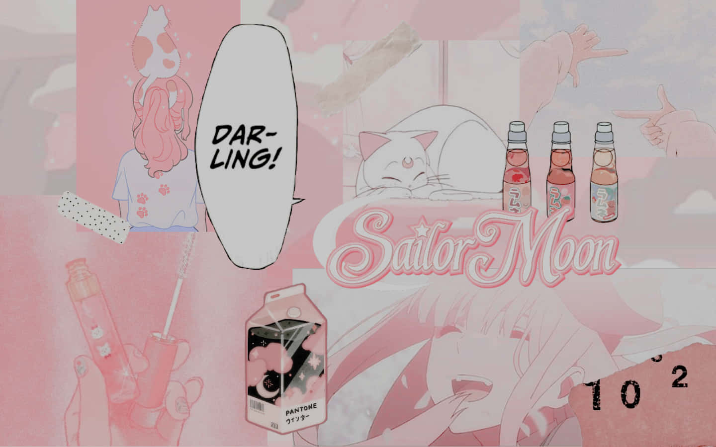 Aesthetic Pink Collage Anime Sailor Moon