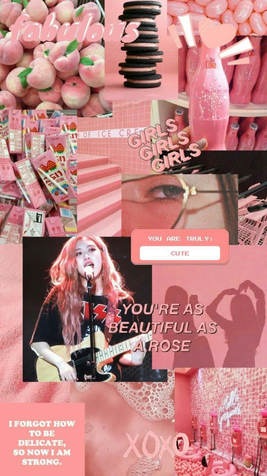 Aesthetic Pink Collage Blackpink Rose