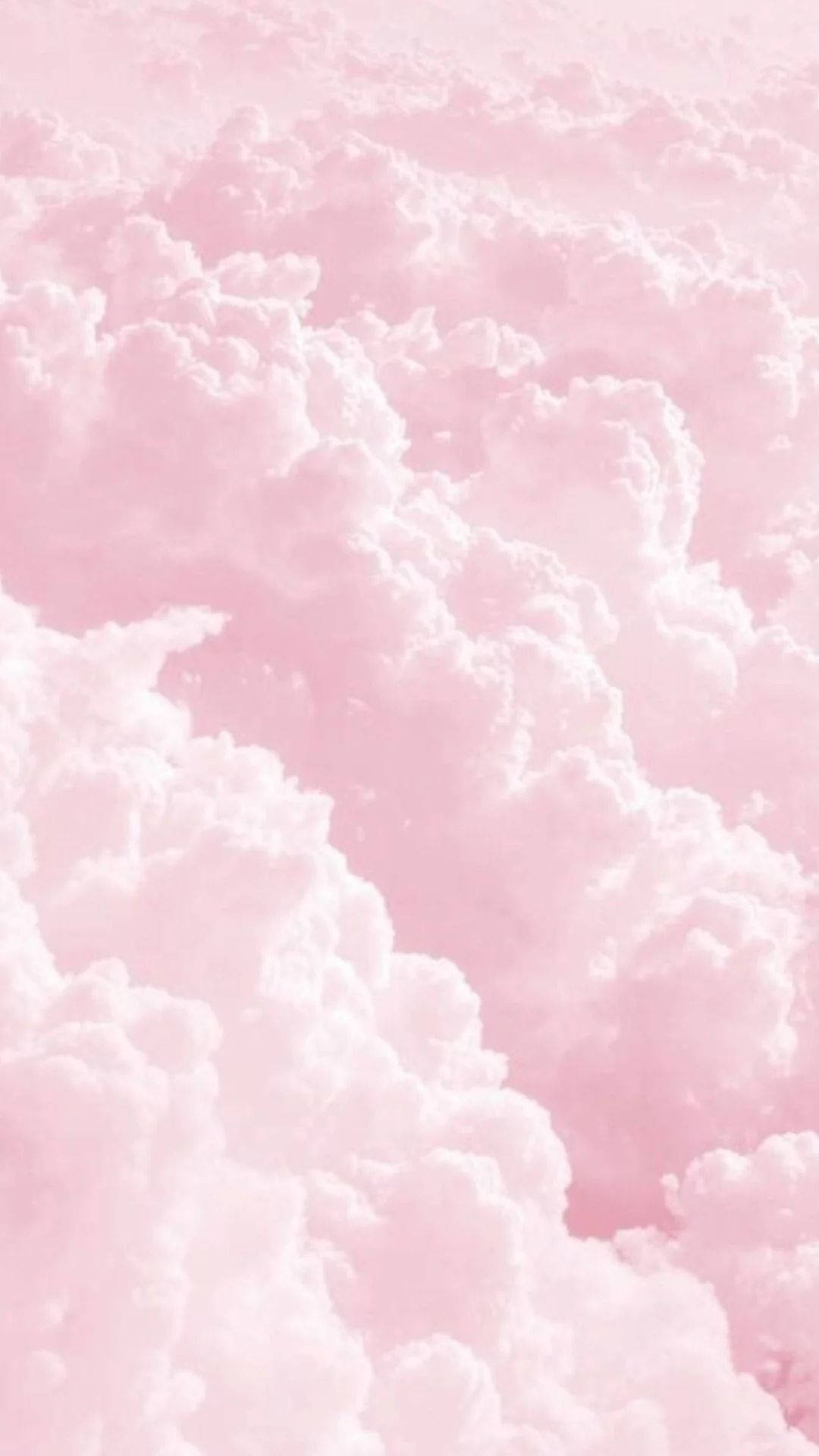 Aesthetic Pink Fluffy Clouds Background