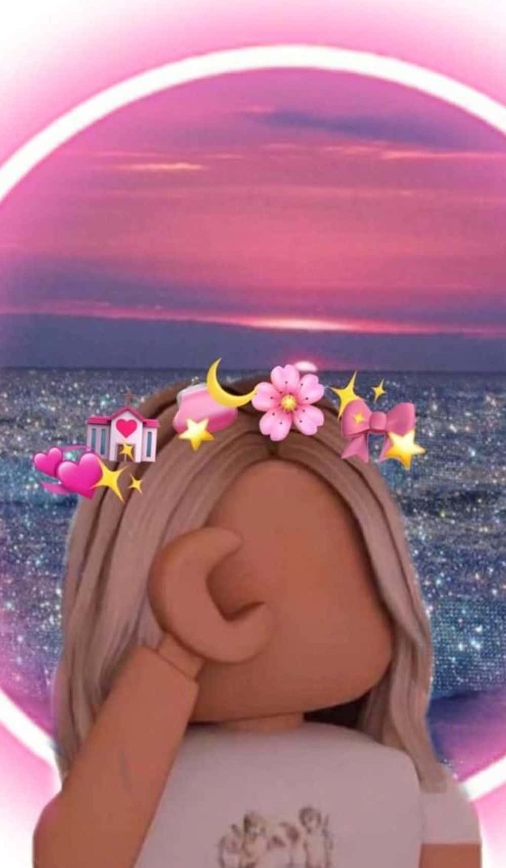 Aesthetic Pink Girl Roblox Iphone