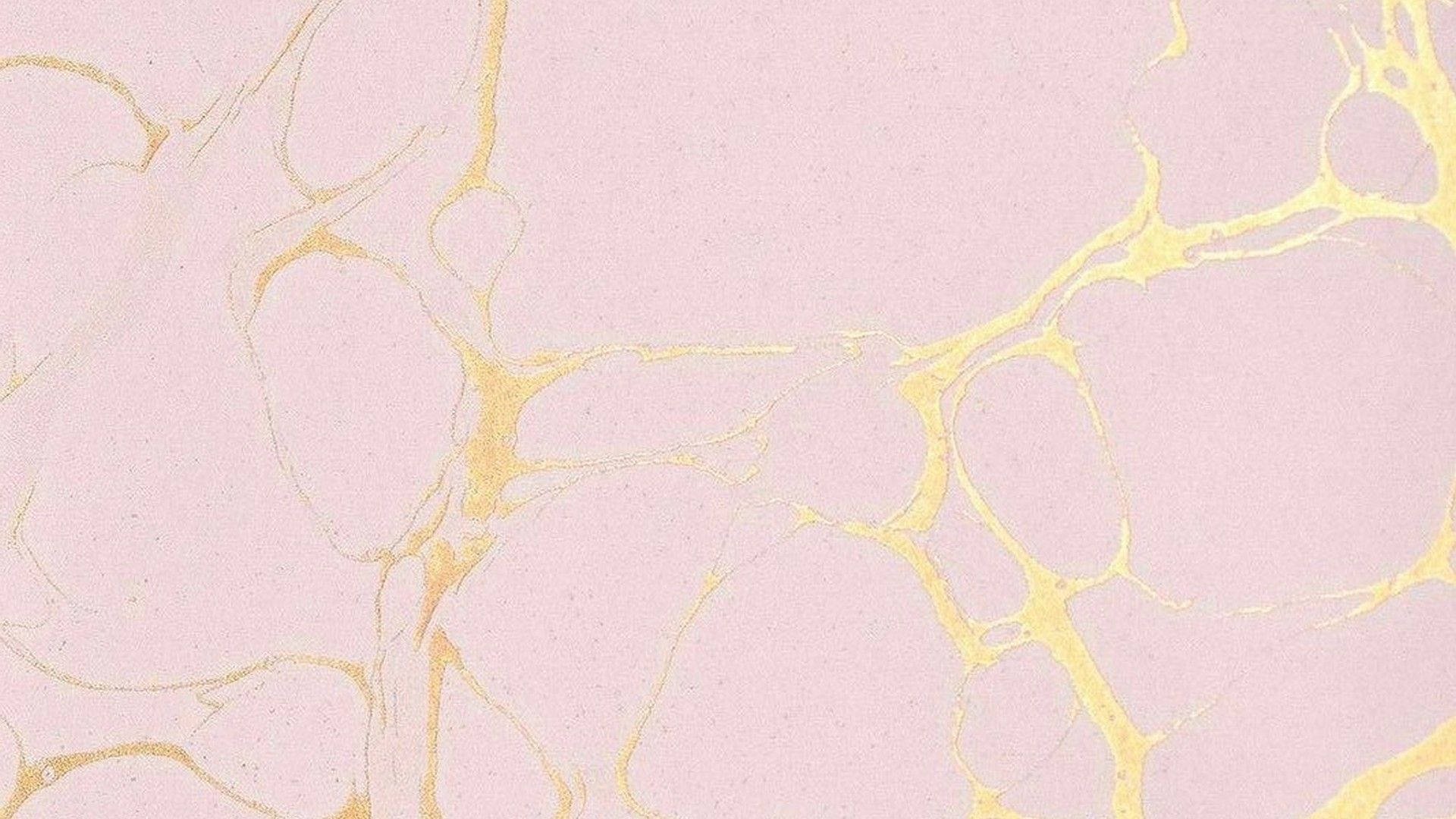 Aesthetic Pink Gold Marble Background