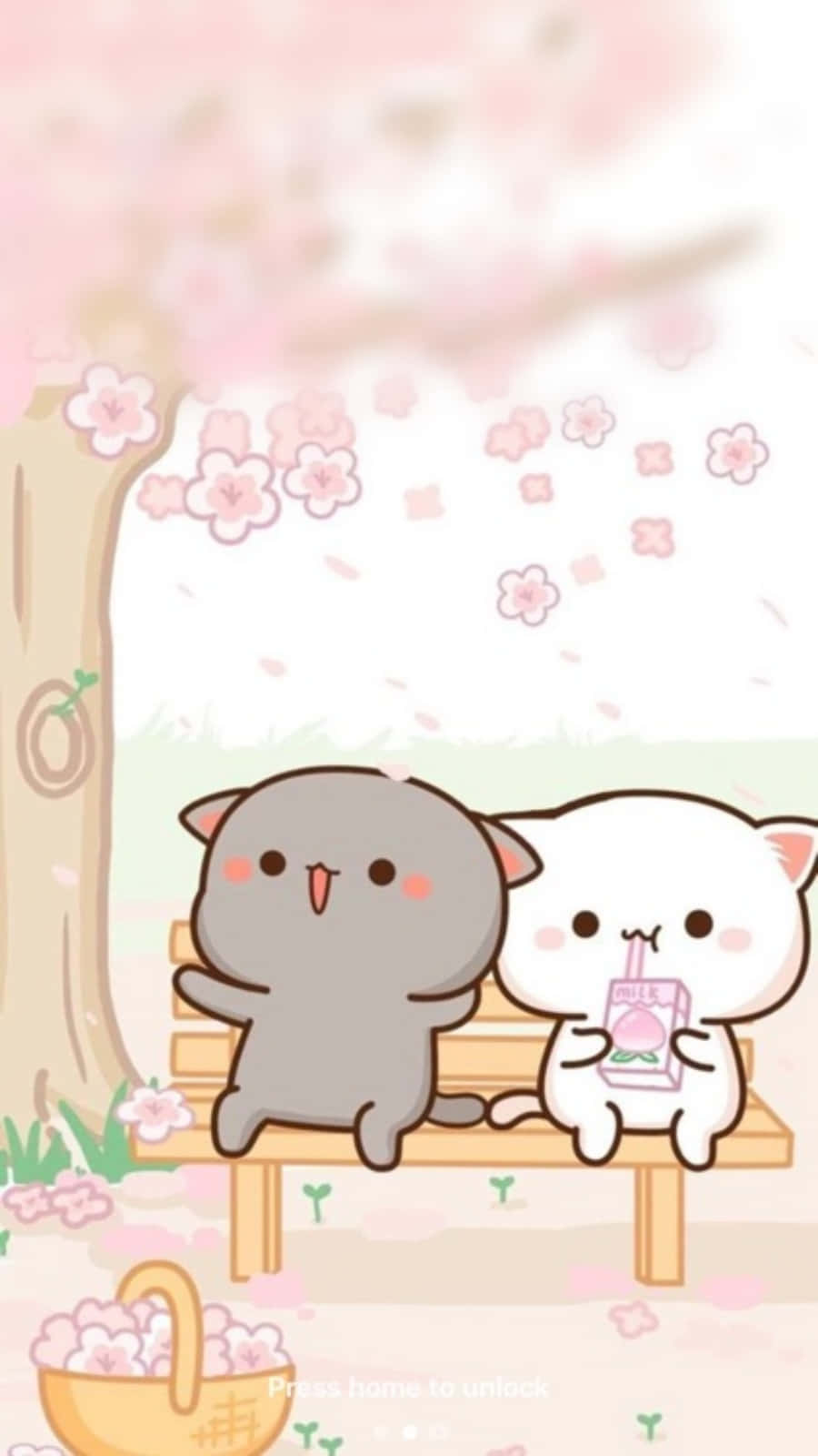 Aesthetic Pink Kawaii Kittens In The Park