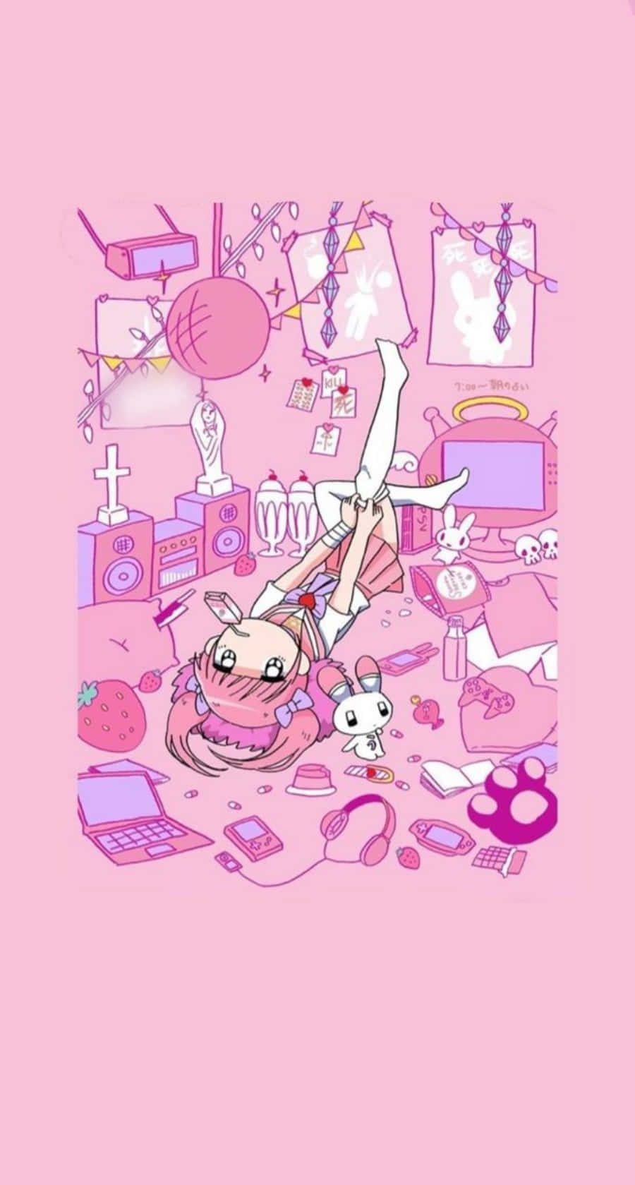 Aesthetic Pink Kawaii Menhera-chan