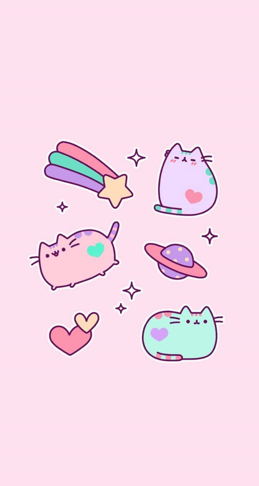 Aesthetic Pink Kawaii Pusheen The Cat