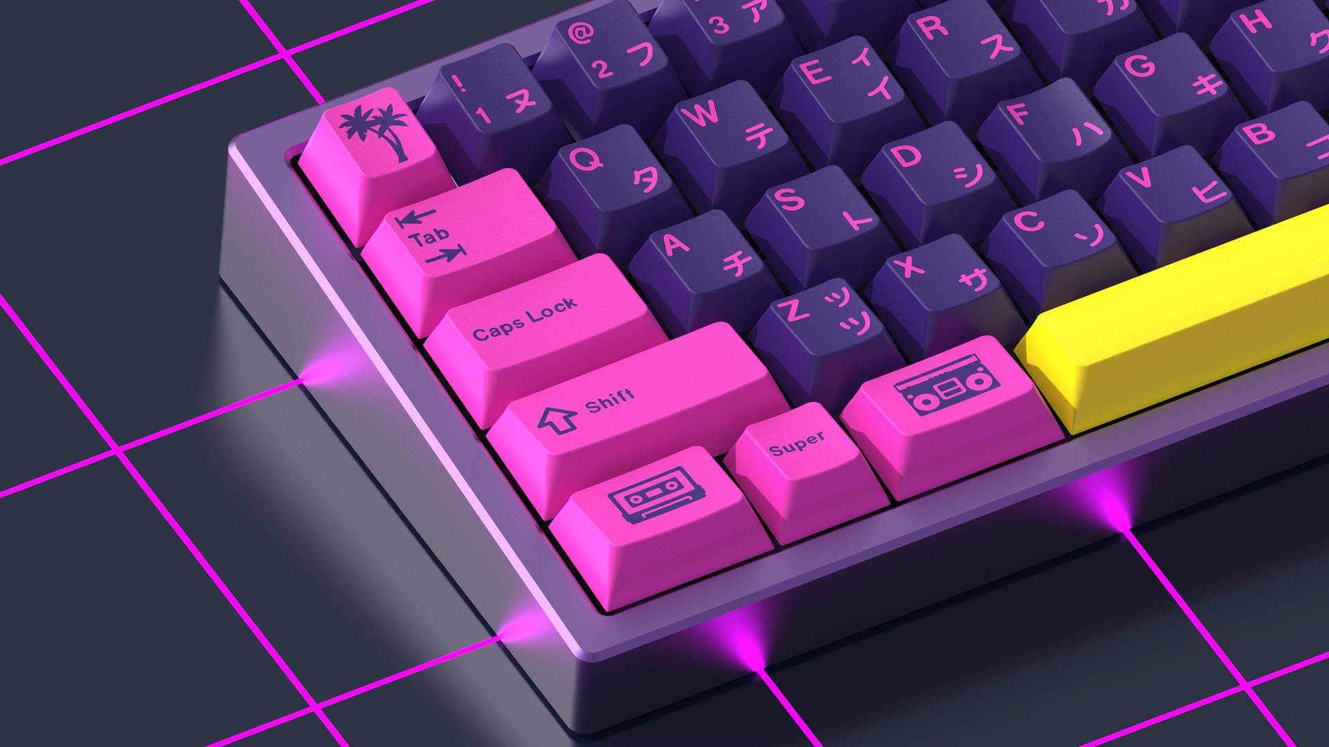 Aesthetic Pink Purple Keyboard Background