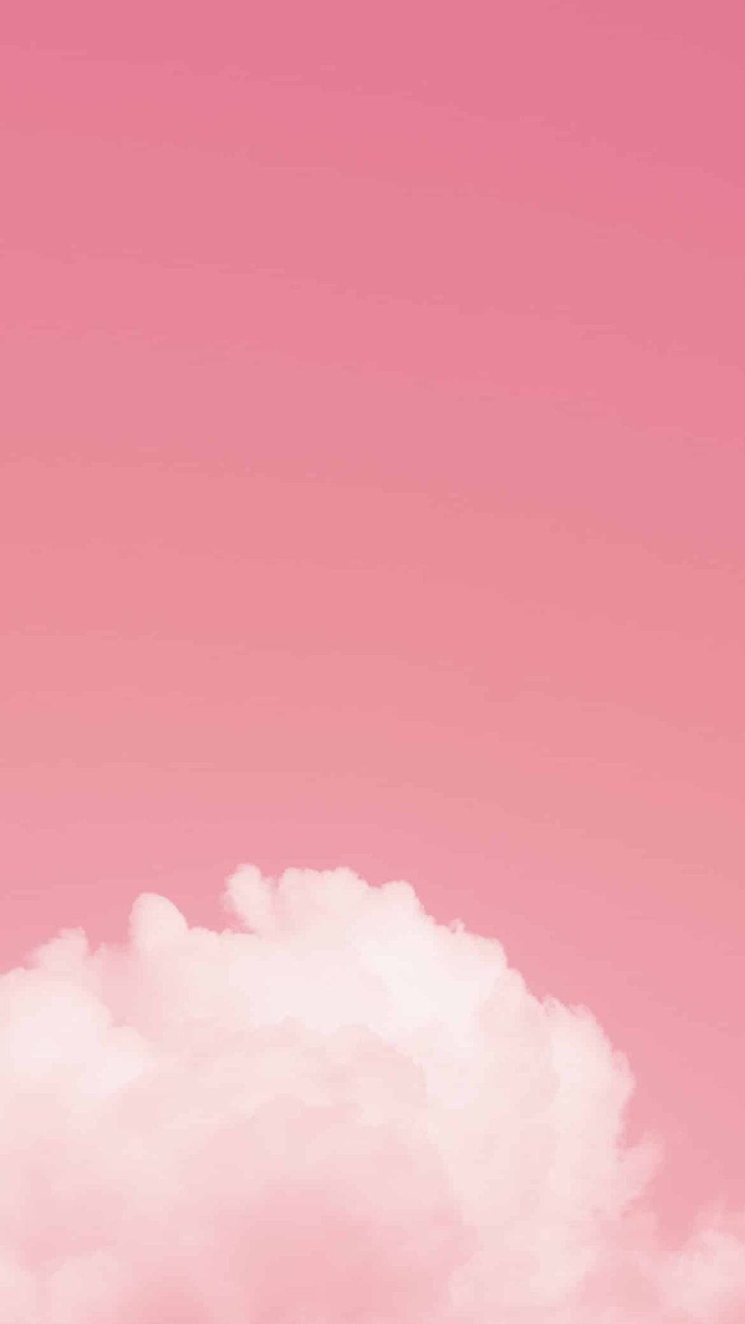 Aesthetic Pink Sky With A Cloud
