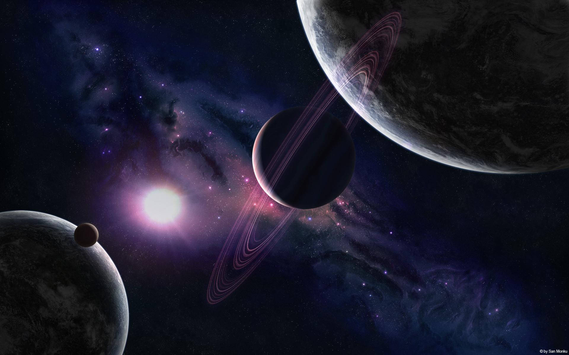 Aesthetic Planets Laptop Background