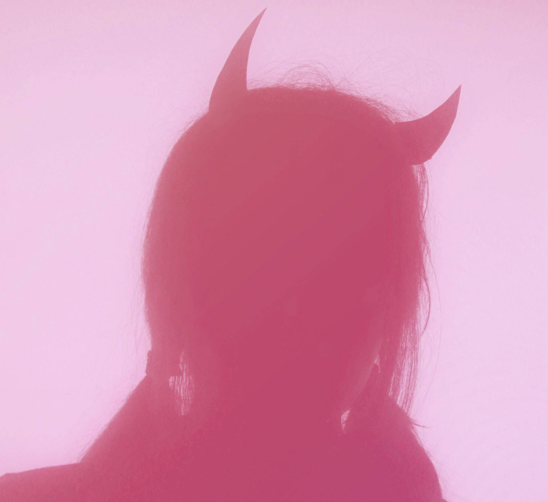 Aesthetic Profile Picture Pink Devil Shadow