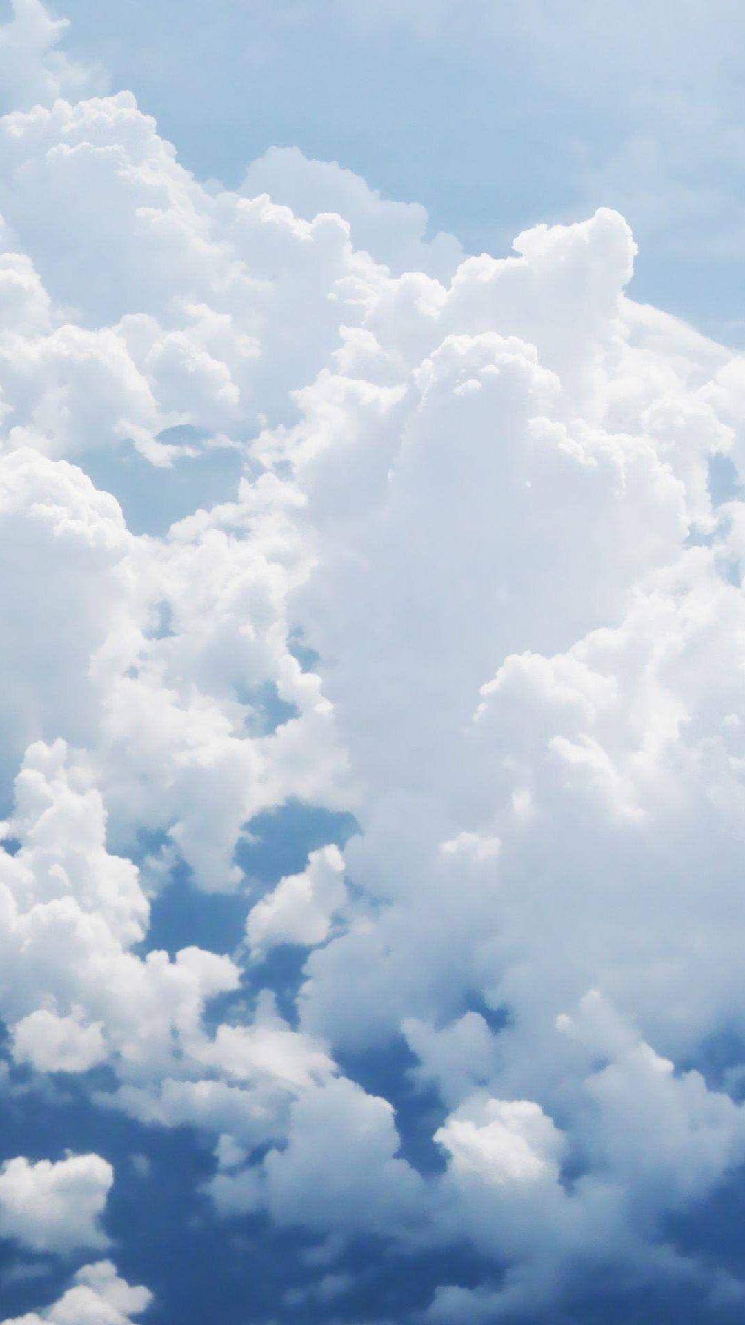 Aesthetic Puffy Cloud Background