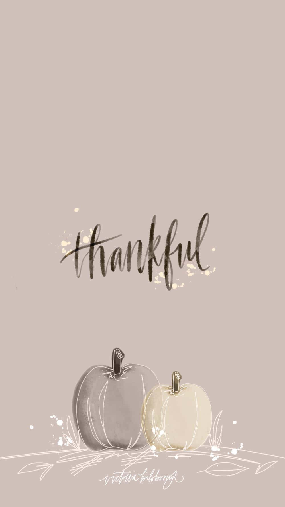 Aesthetic Pumpkin Thankful Poster Background