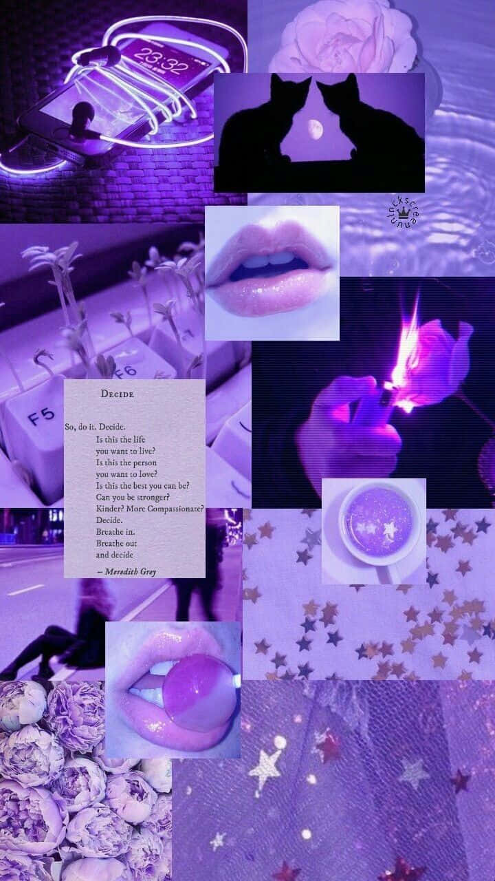 Aesthetic Purple Baddie Collage