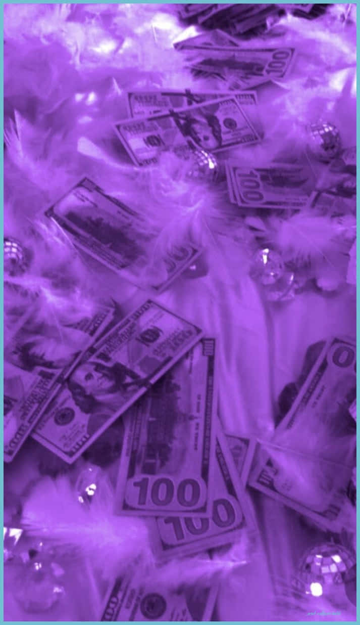 Aesthetic Purple Baddie Dollar Bills
