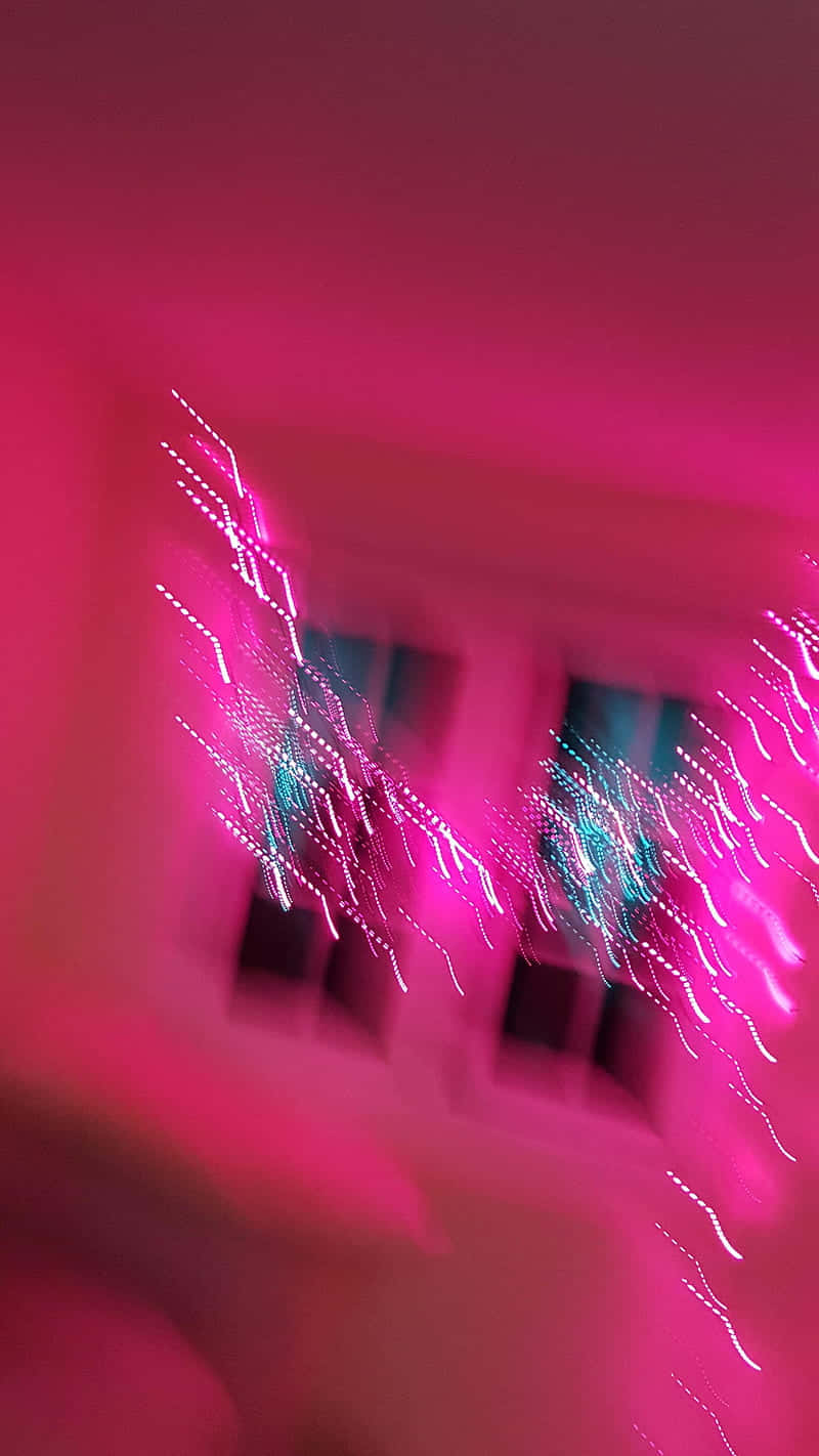 Aesthetic Purple Neon Computer; Power, Performance And Style Background