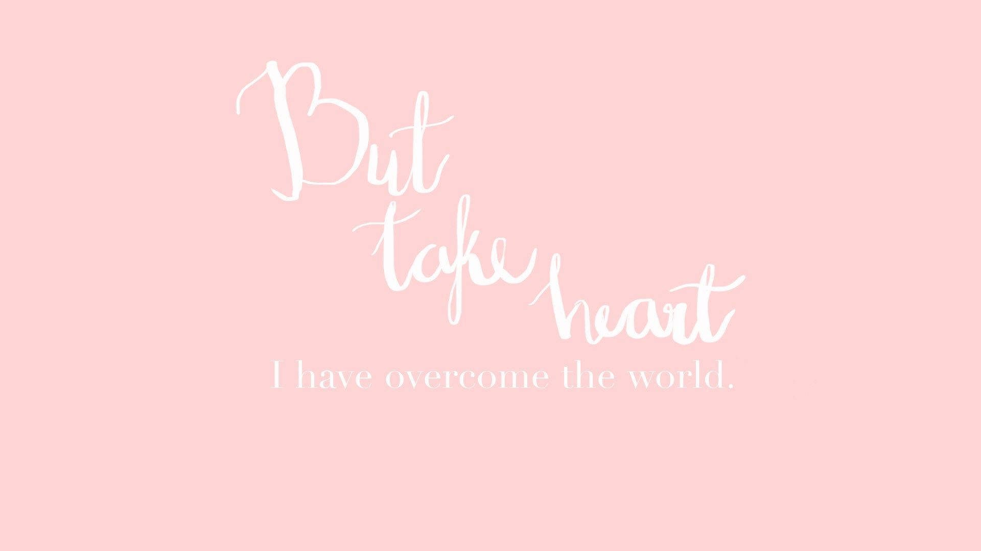 Aesthetic Quote Pink Pastel Background