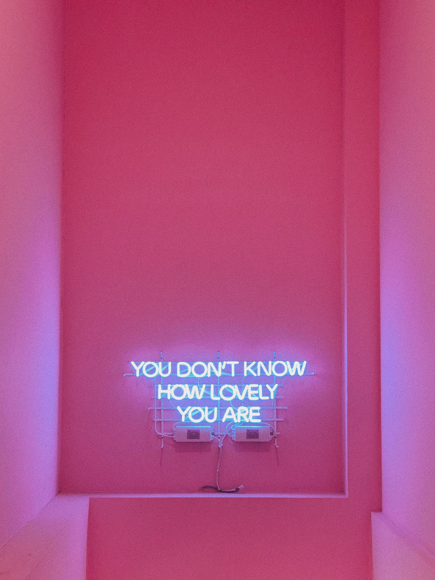 Aesthetic Quotes In Pink Room Background
