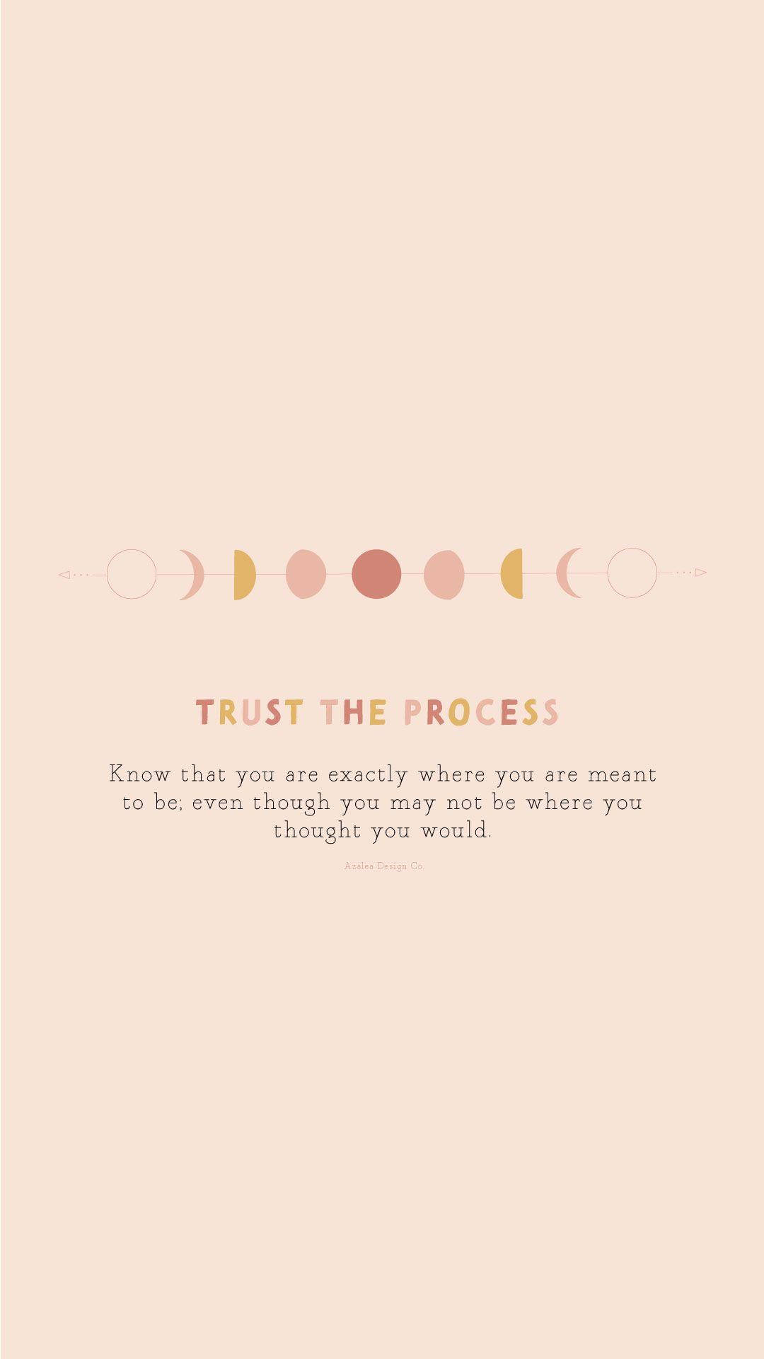 Aesthetic Quotes Trust The Process Background