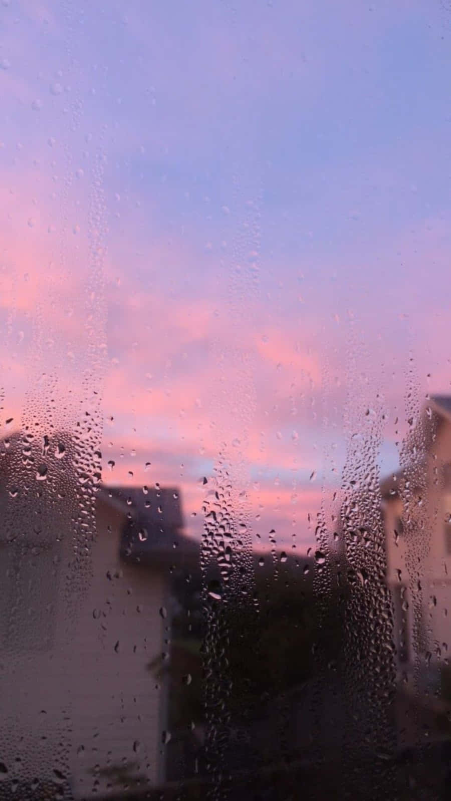 Aesthetic Rain And Purple-pink Skies