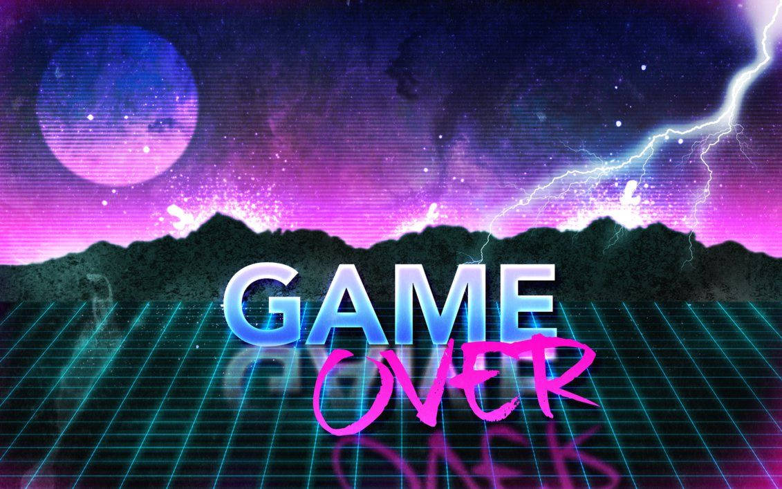 Aesthetic Retro Game Over Background