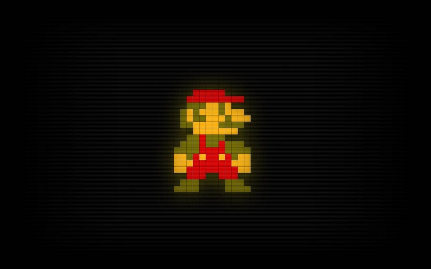 Aesthetic Retro Pixel Super Mario Background