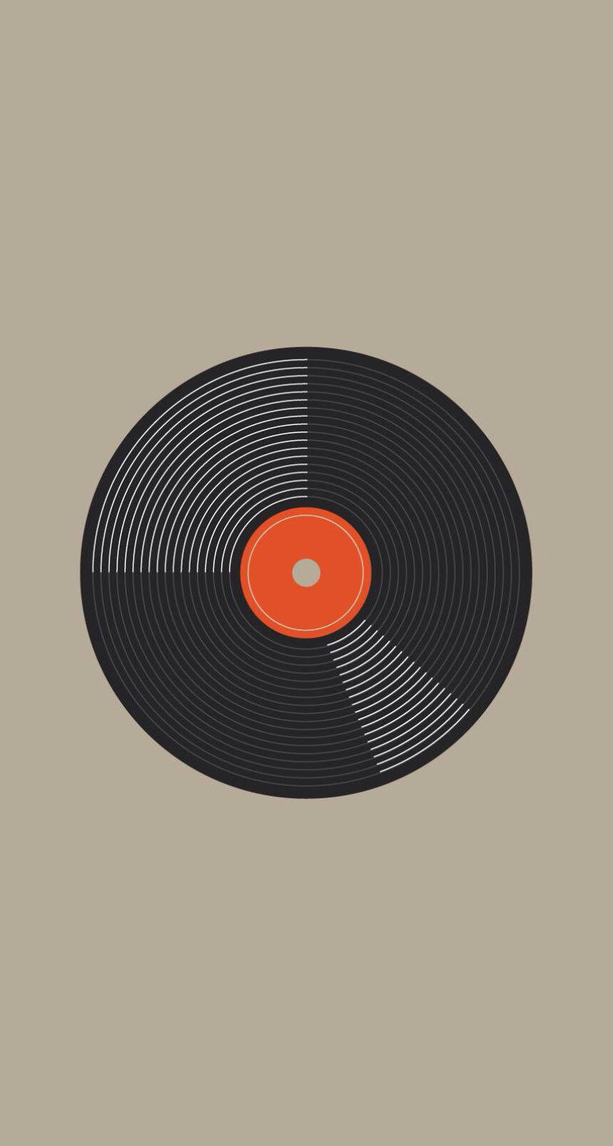 Aesthetic Retro Vinyl Record Background