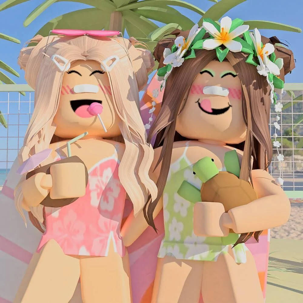 Aesthetic Roblox Floral Swimsuits Background