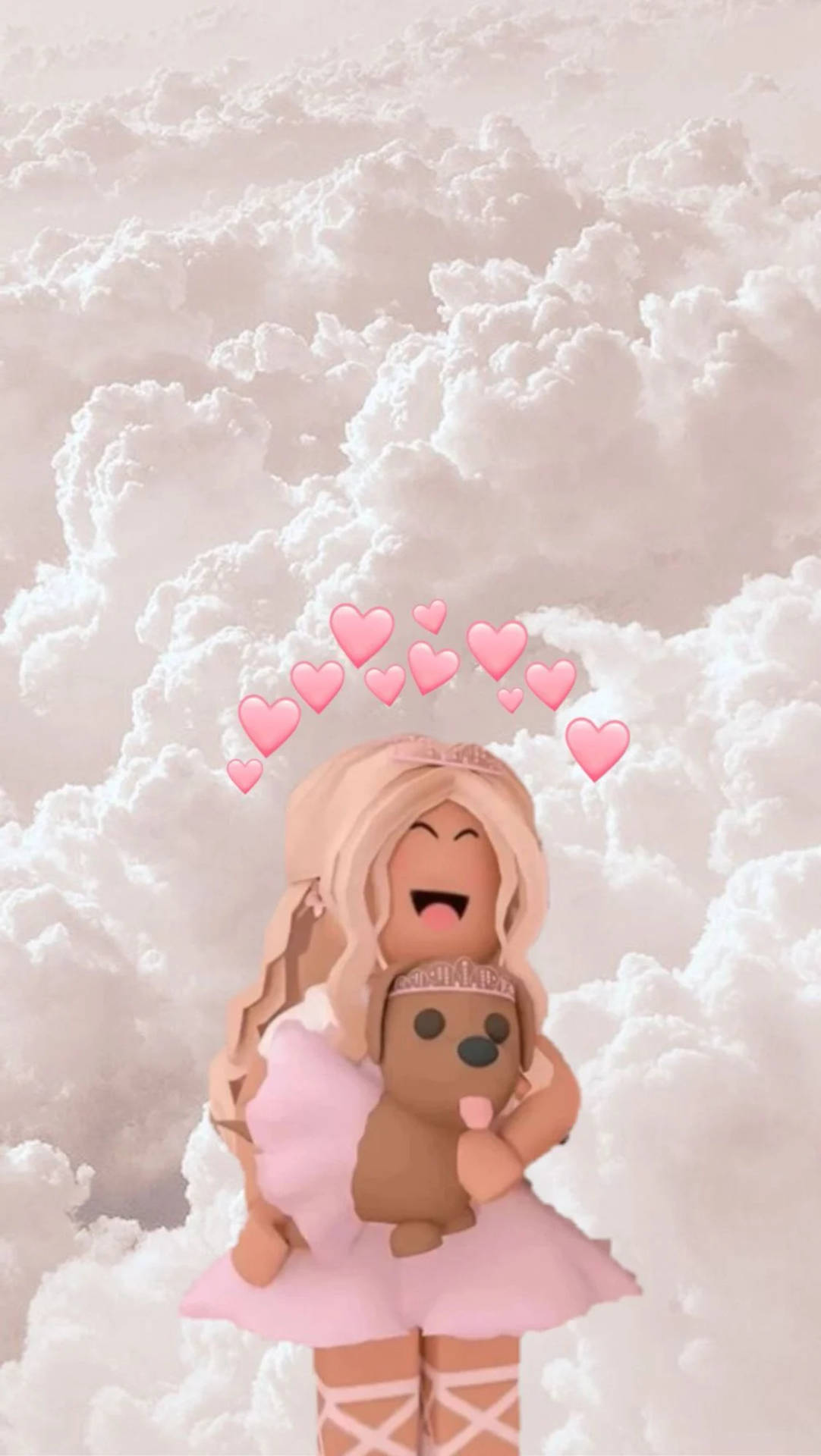 Aesthetic Roblox Girl Dog Clouds