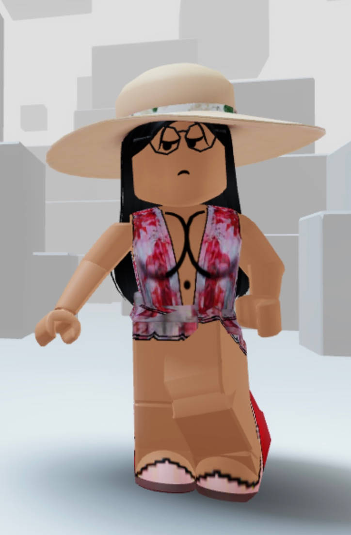 Aesthetic Roblox Girl In Swimsuit Background