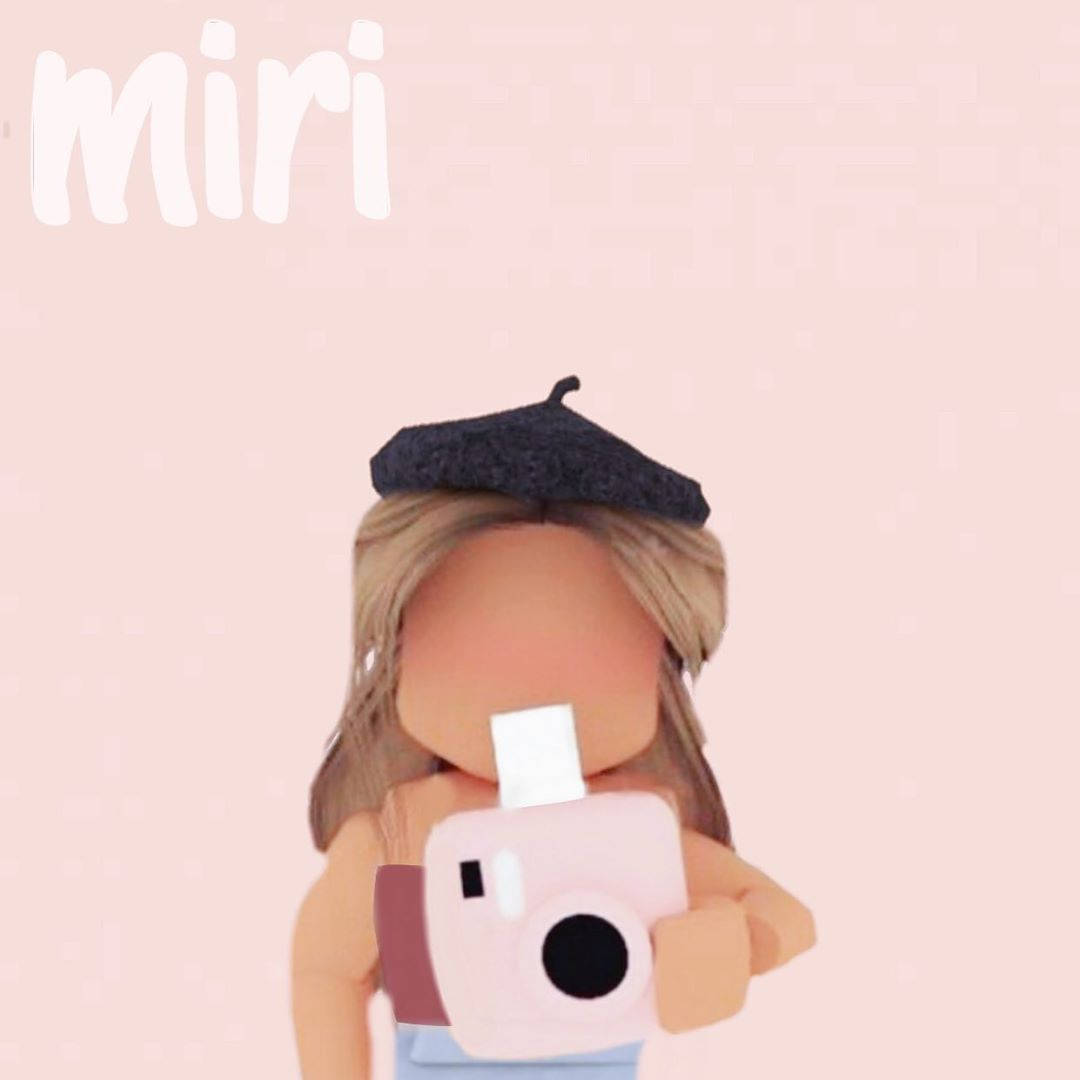 Aesthetic Roblox Girl Miri With An Instax Background