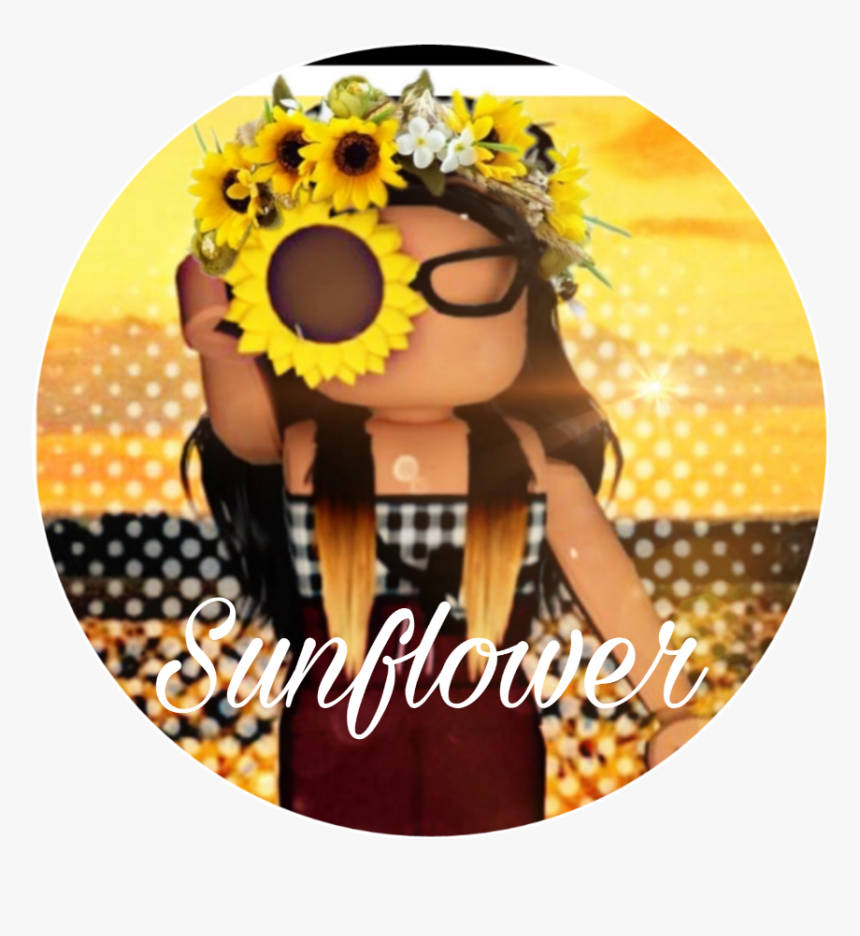 Aesthetic Roblox Girl With Sunflowers Background