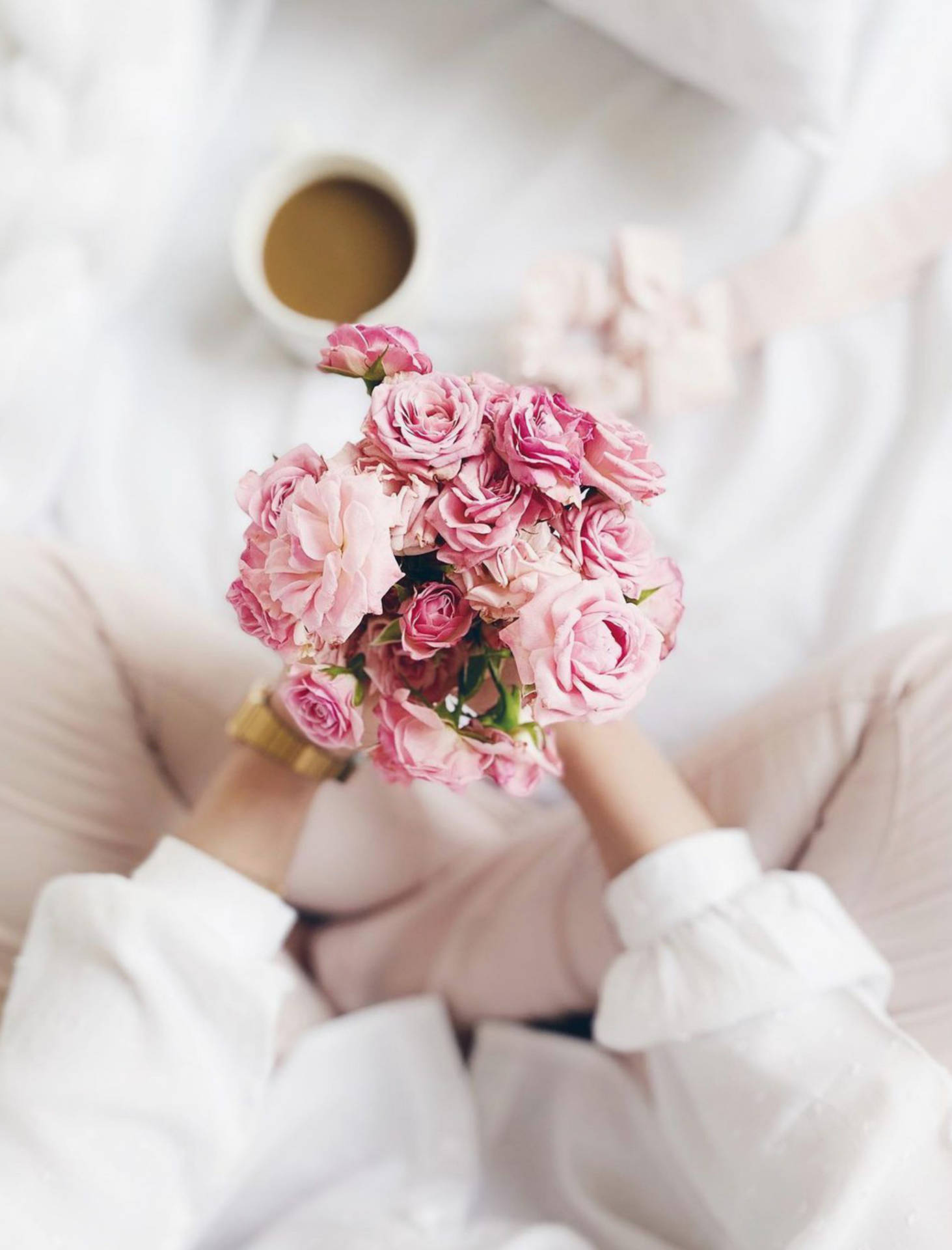 Aesthetic Rose Pink Bouquet