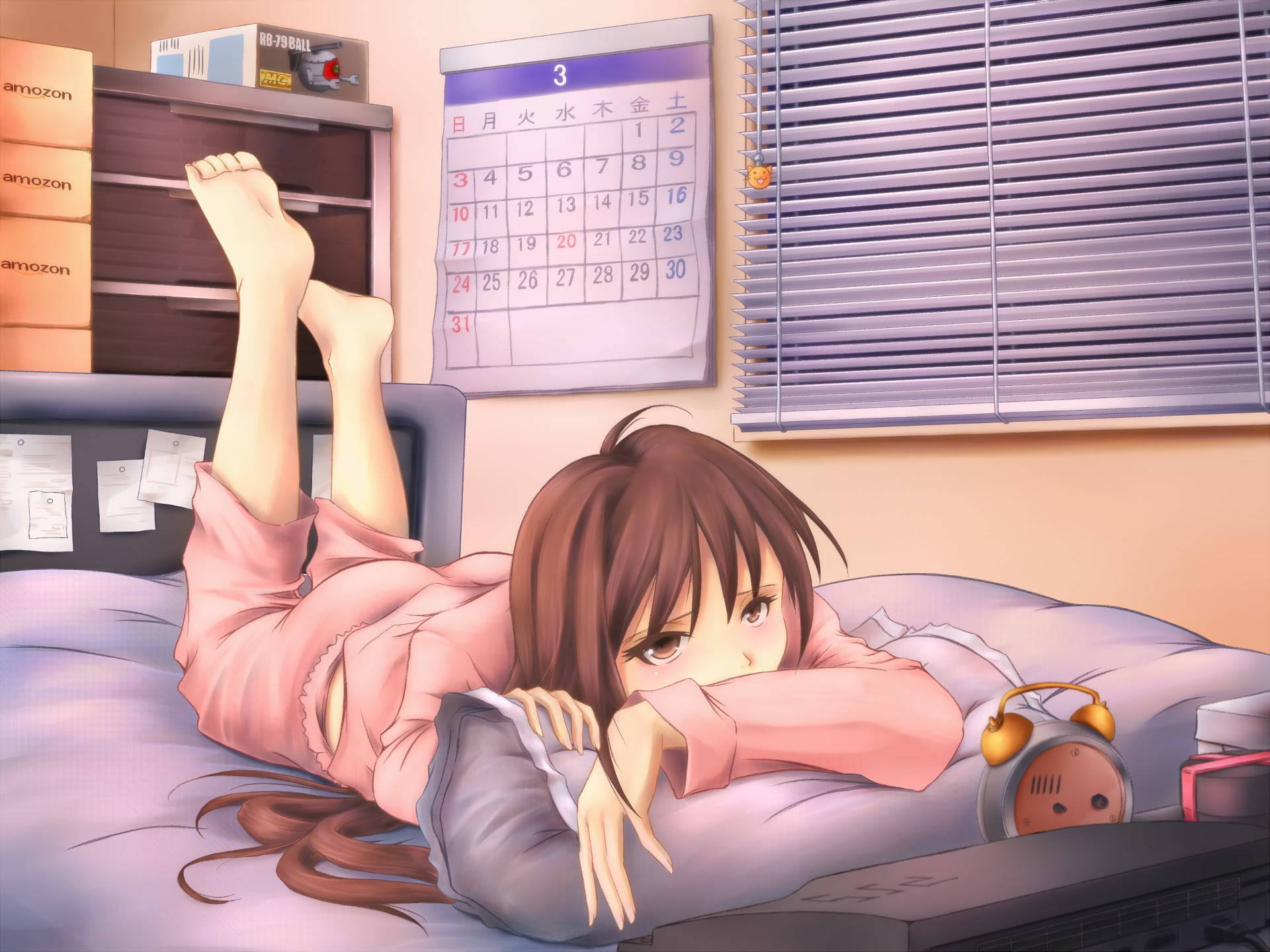 Aesthetic Sad Anime Girl Bedroom Background