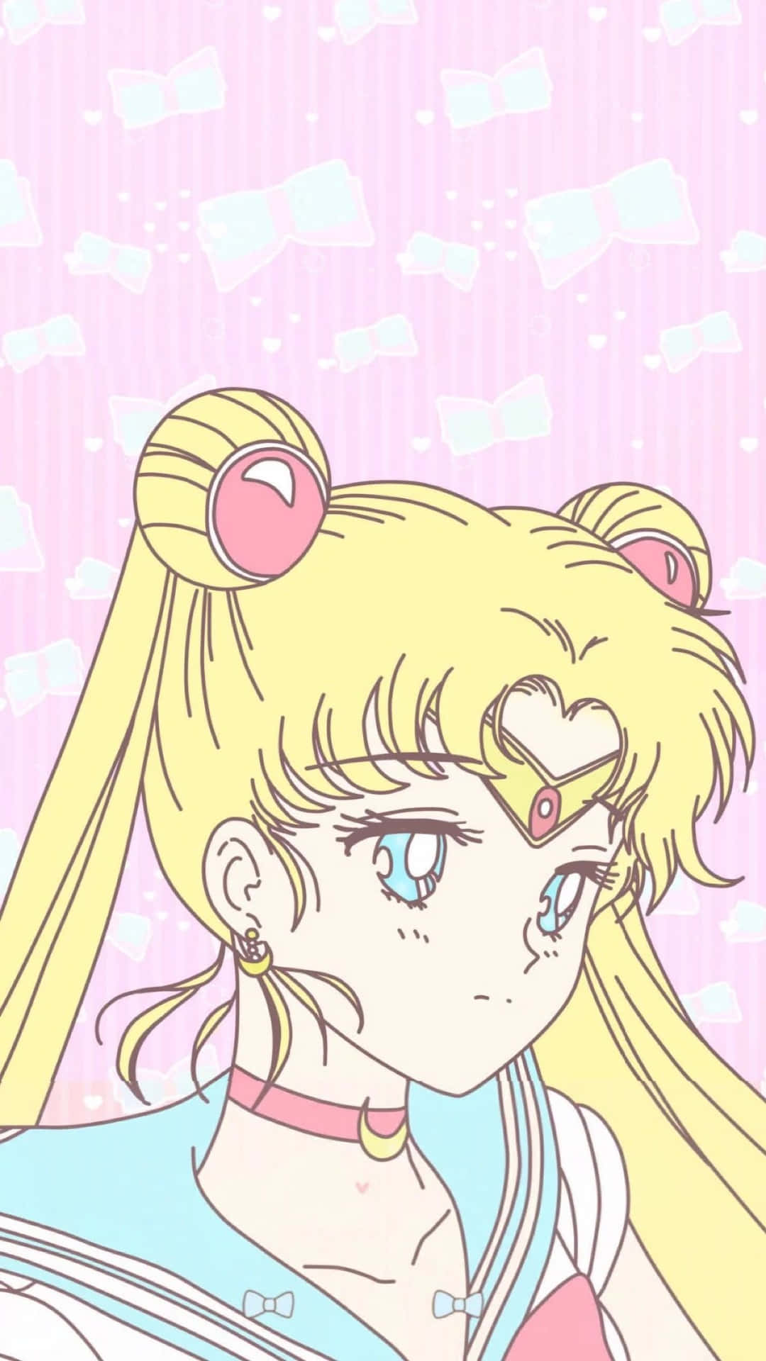 Aesthetic Sailor Moon Anime Cute Pink Background