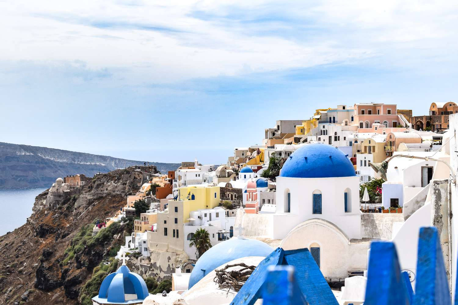 Aesthetic Santorini Background