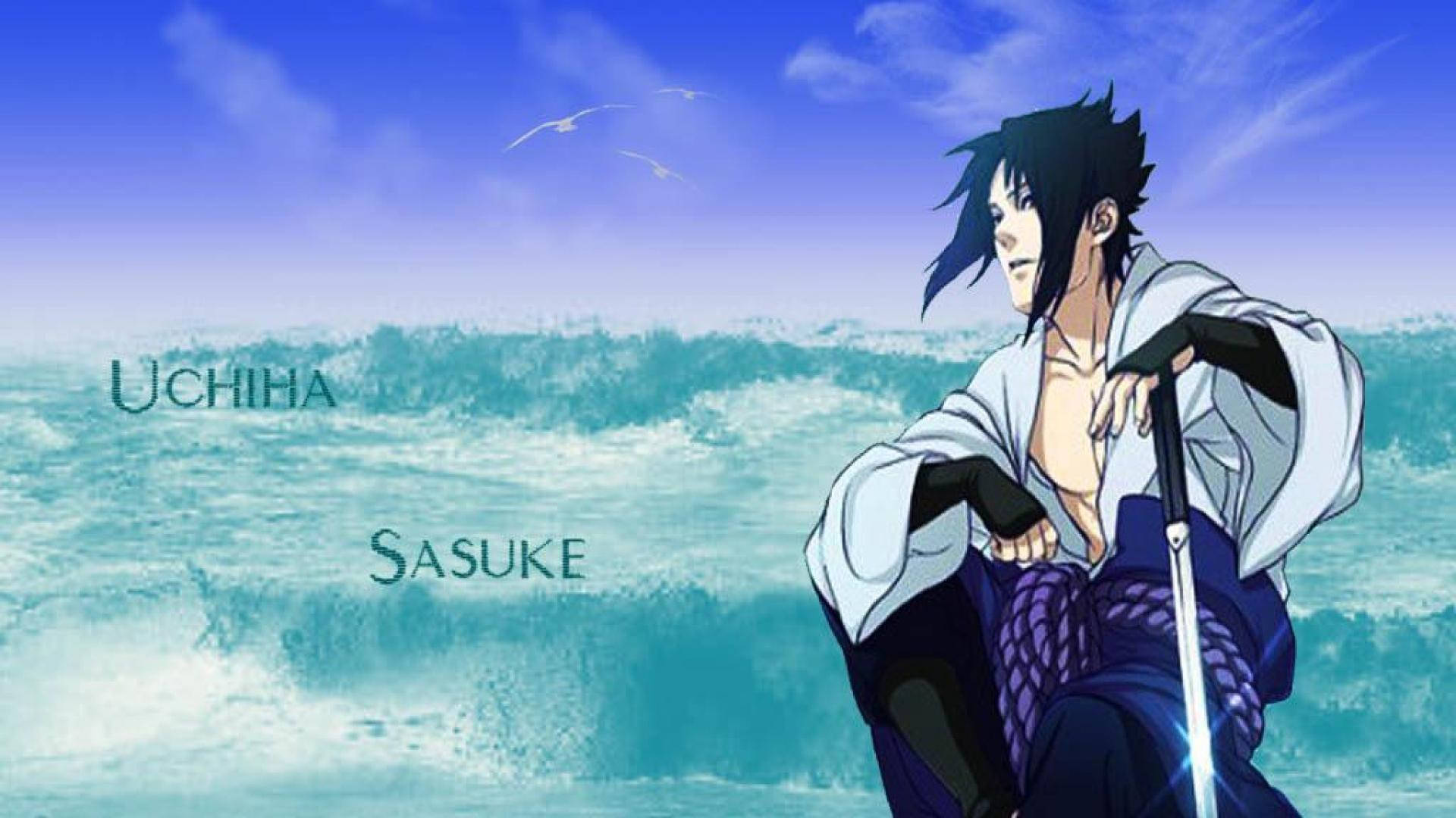 Aesthetic Sasuke Against Ocean Waves