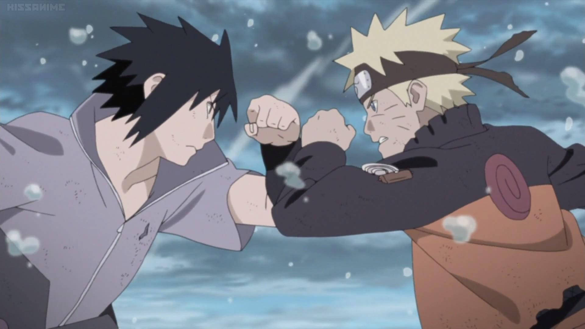 Aesthetic Sasuke Fight With Naruto Background
