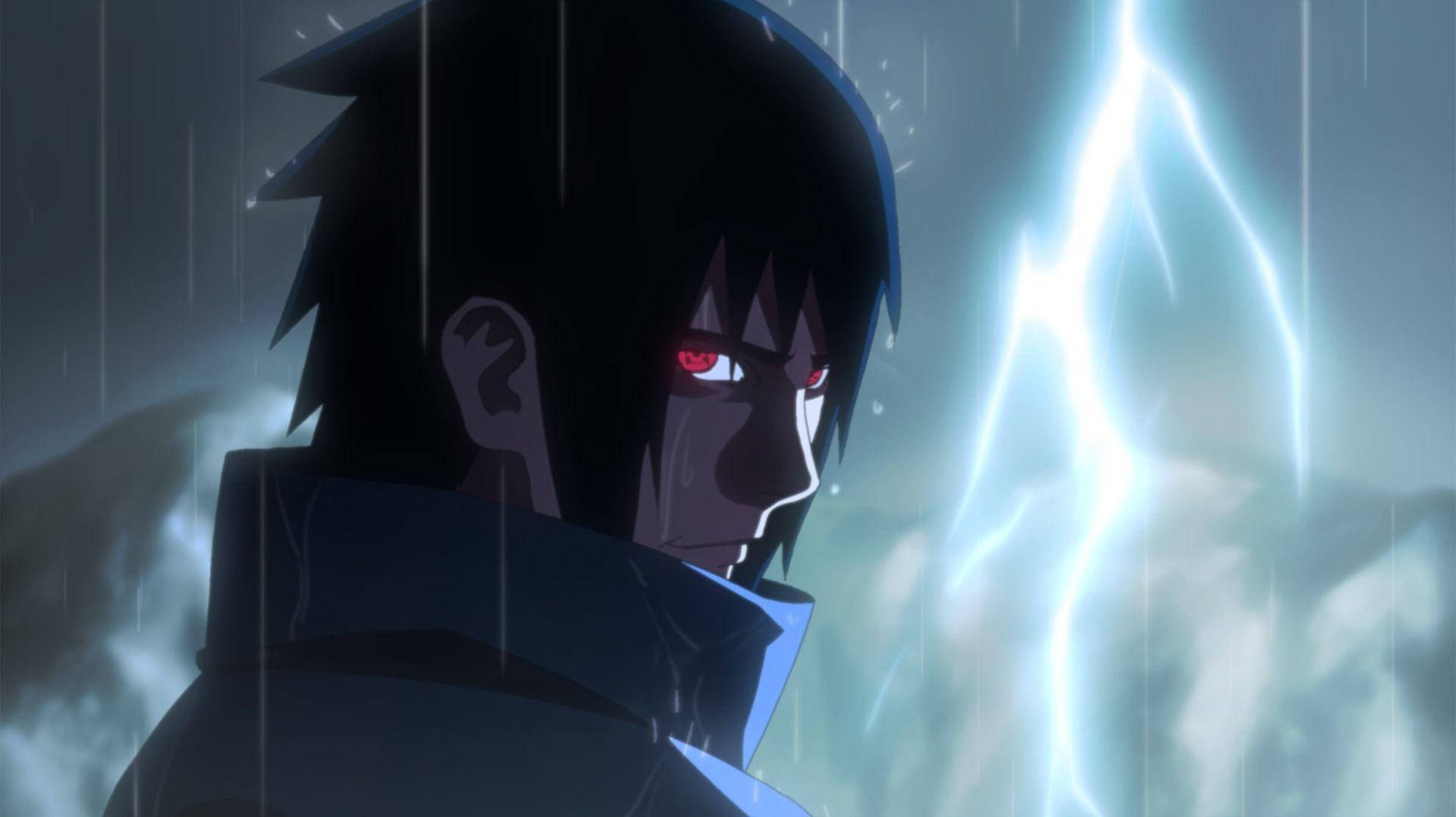 Aesthetic Sasuke With Lightning Bolt