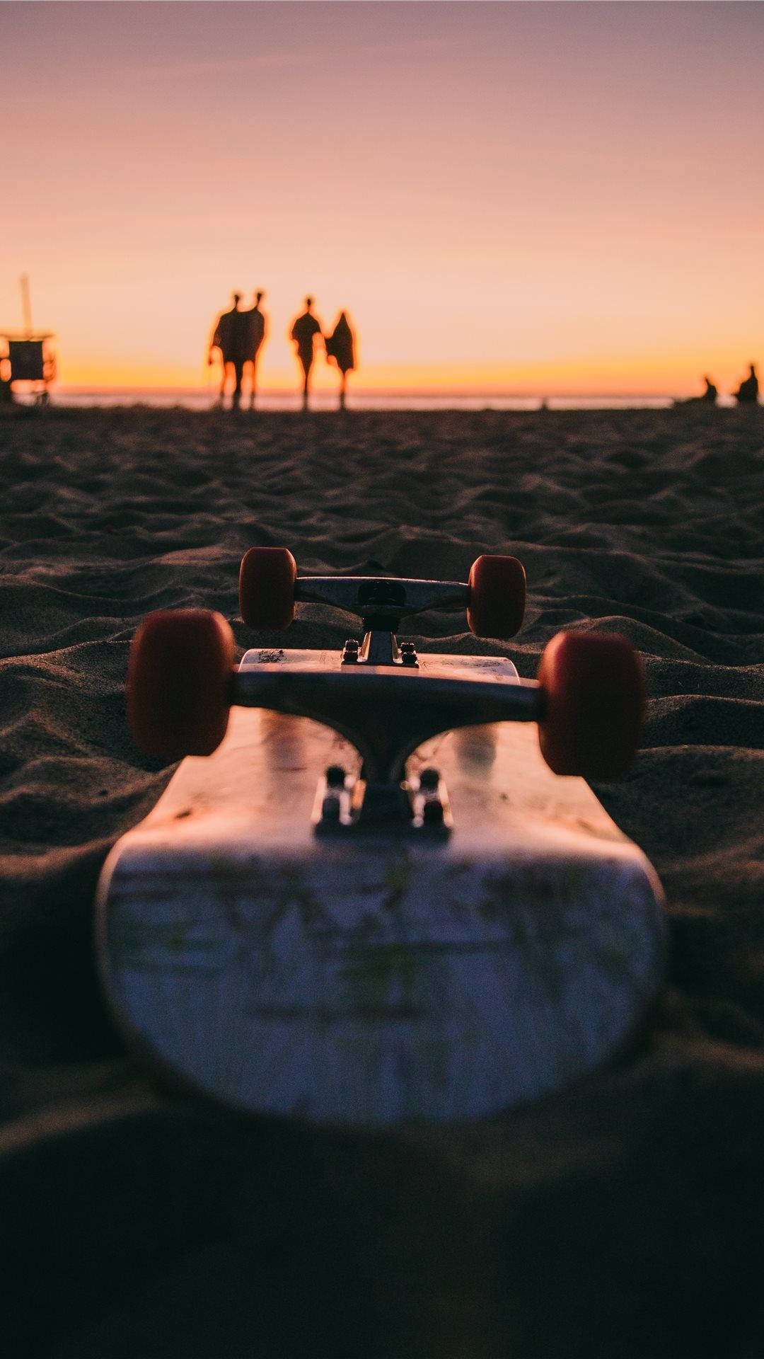 Aesthetic Skateboard Beach Sunset