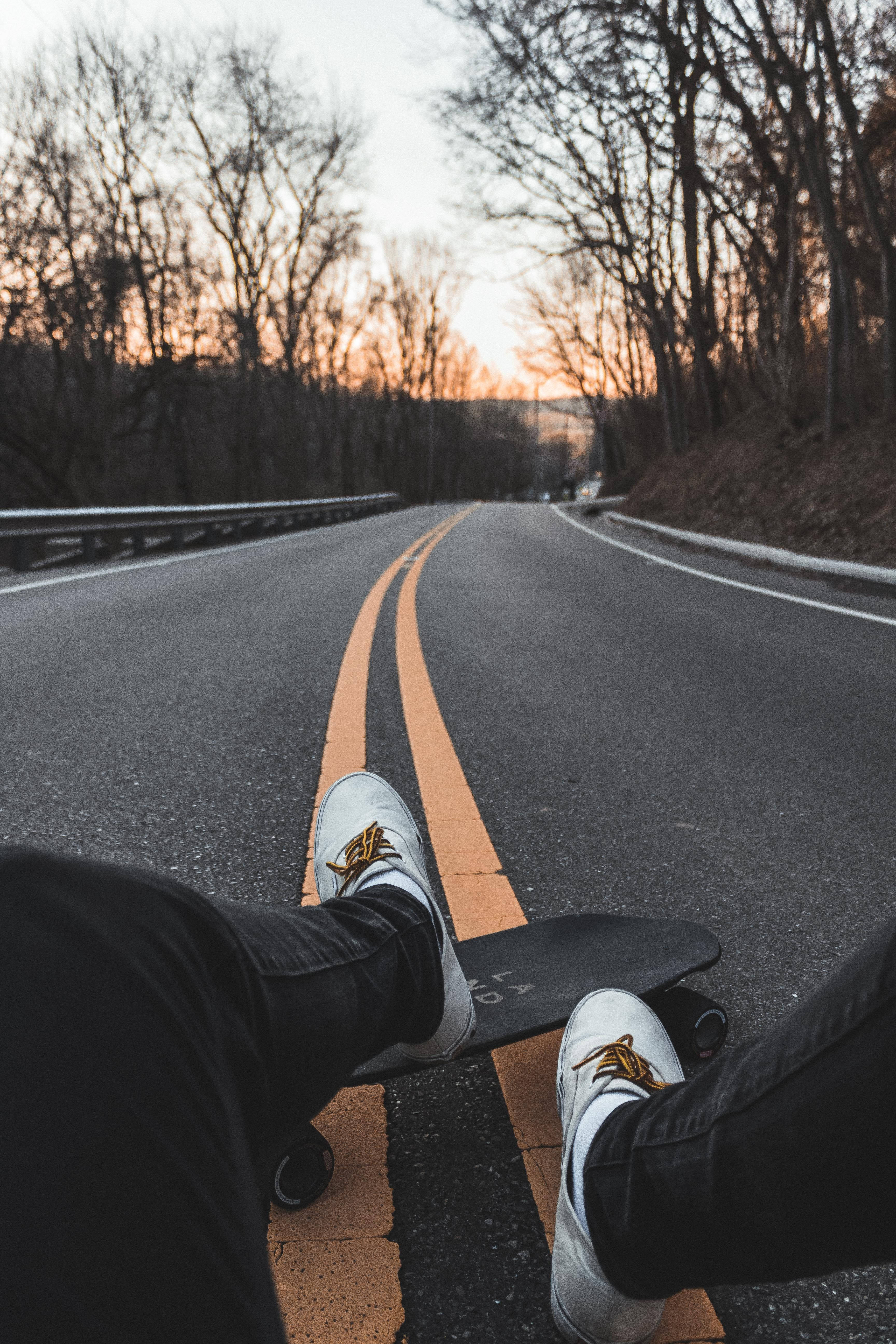 Aesthetic Skateboard Narrow Road