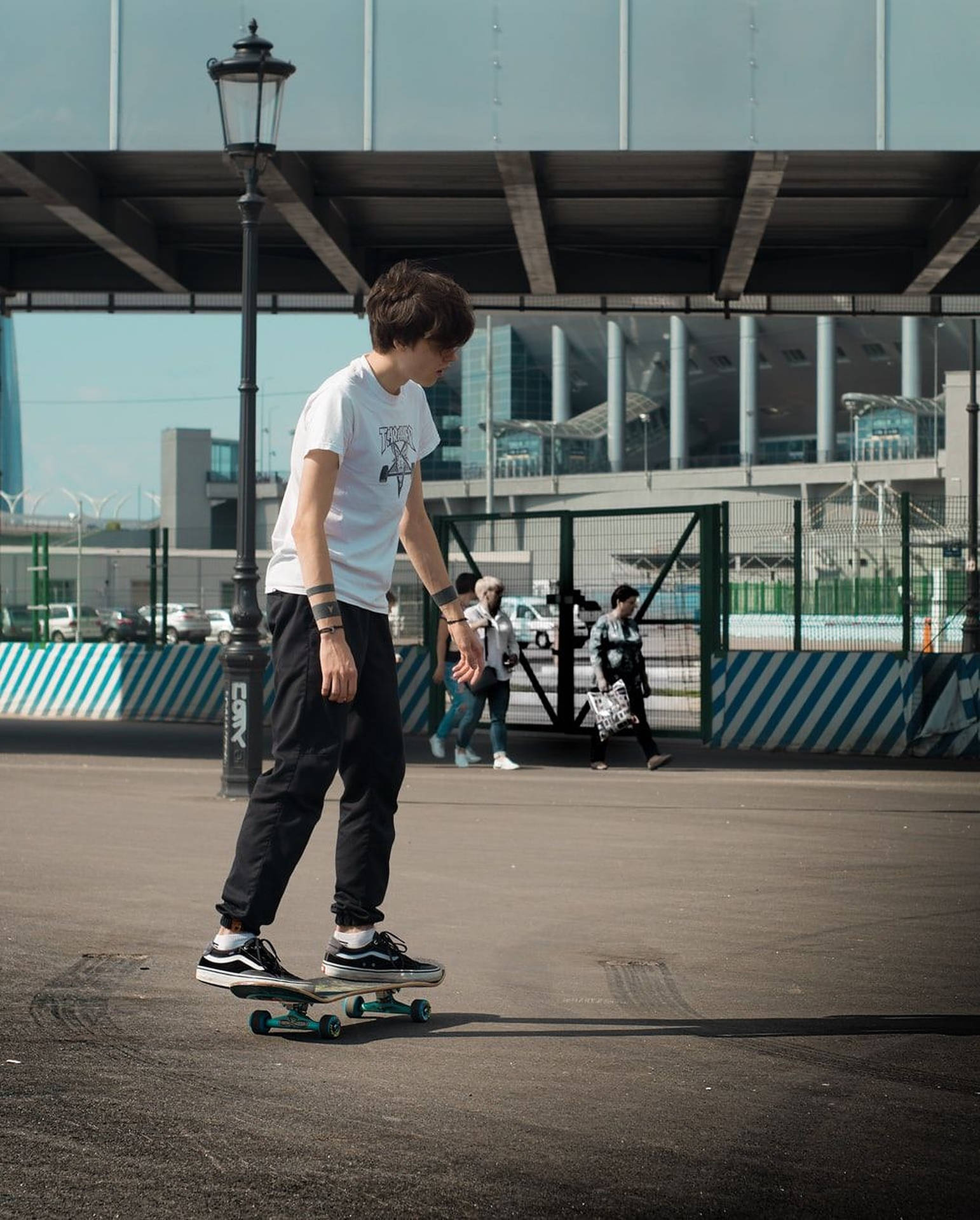 Aesthetic Skater Boy Portrait Background