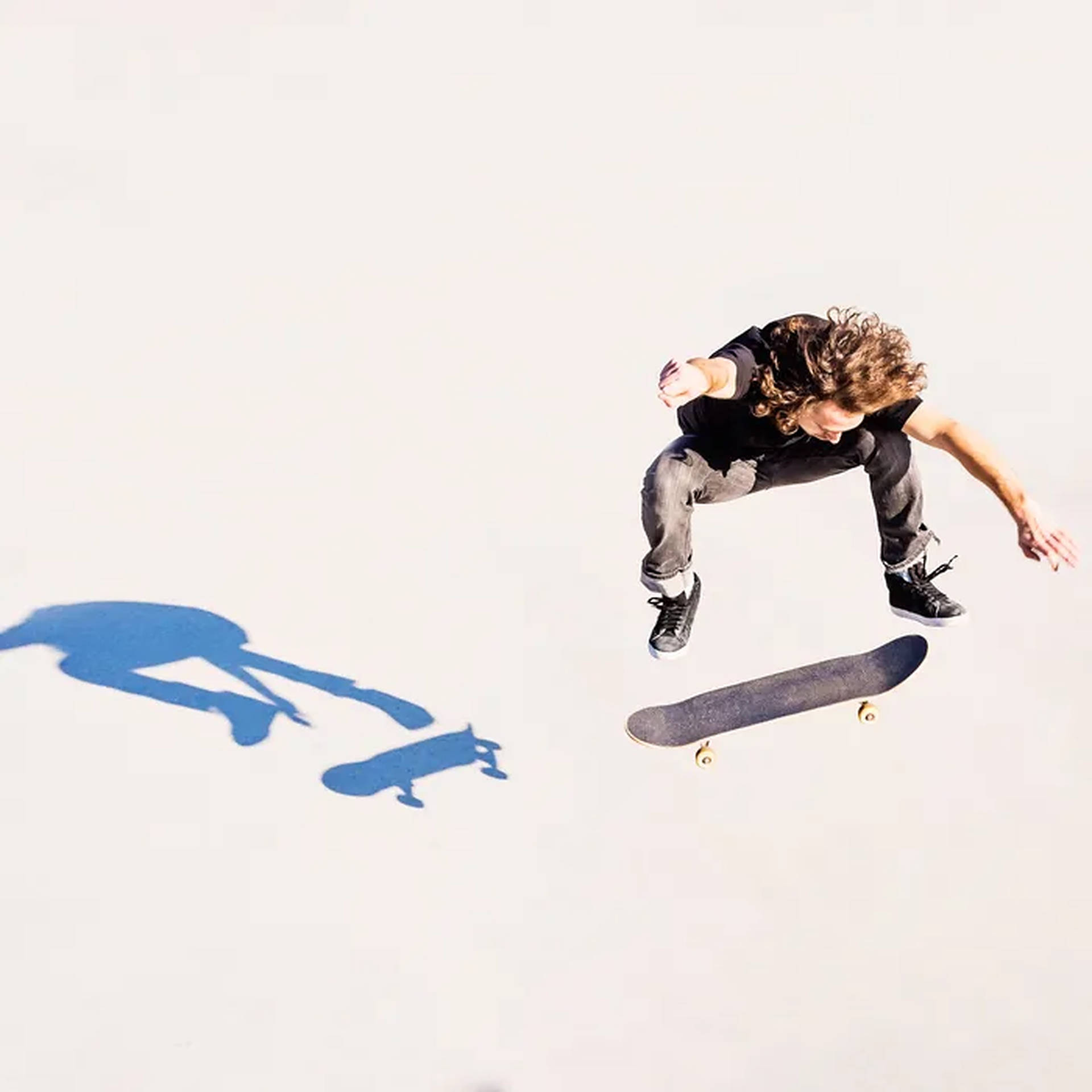 Aesthetic Skater Boy Shadow Background
